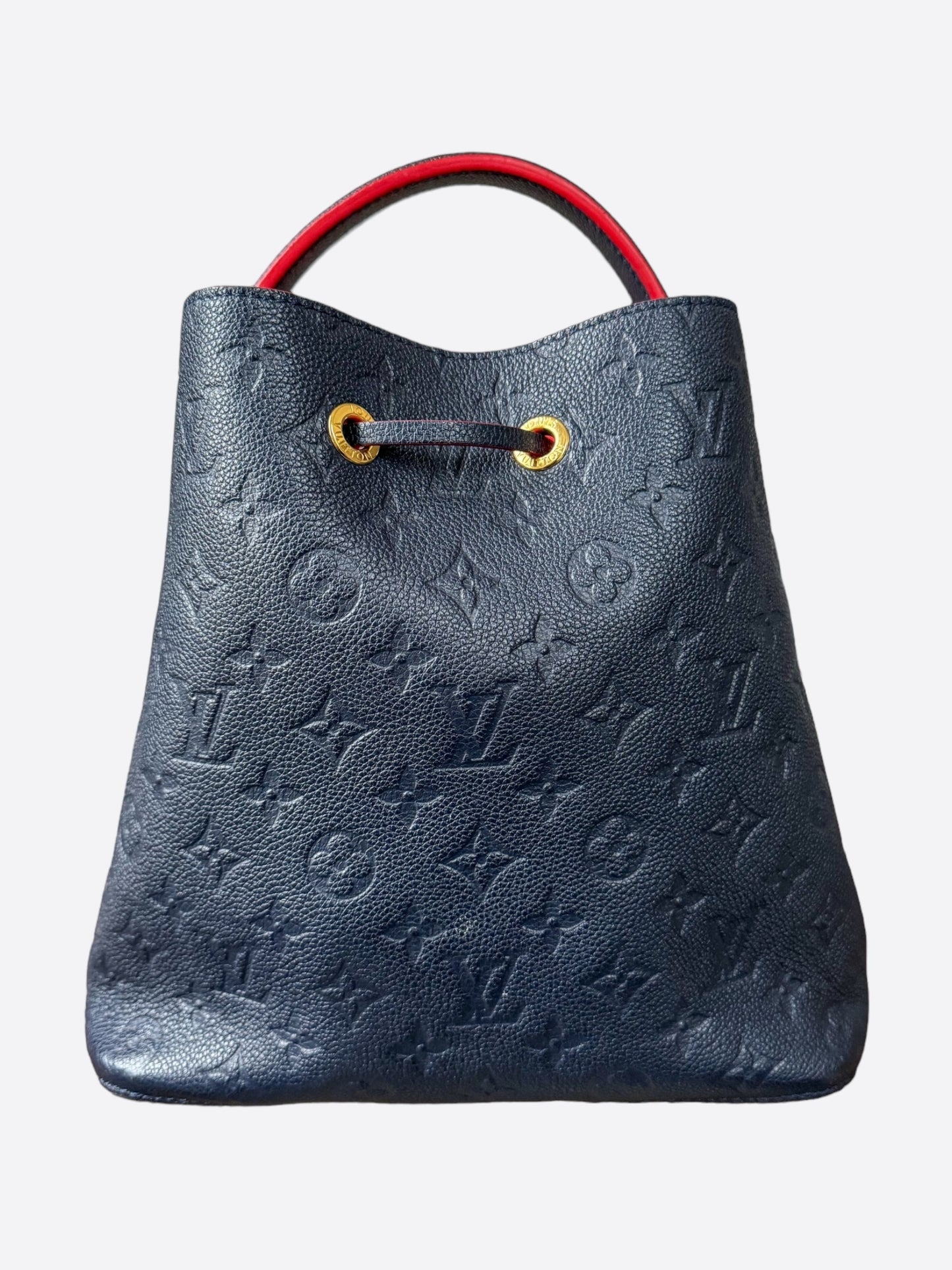 Louis Vuitton Navy & Red Empreinte Monogram Neo Noe Bag