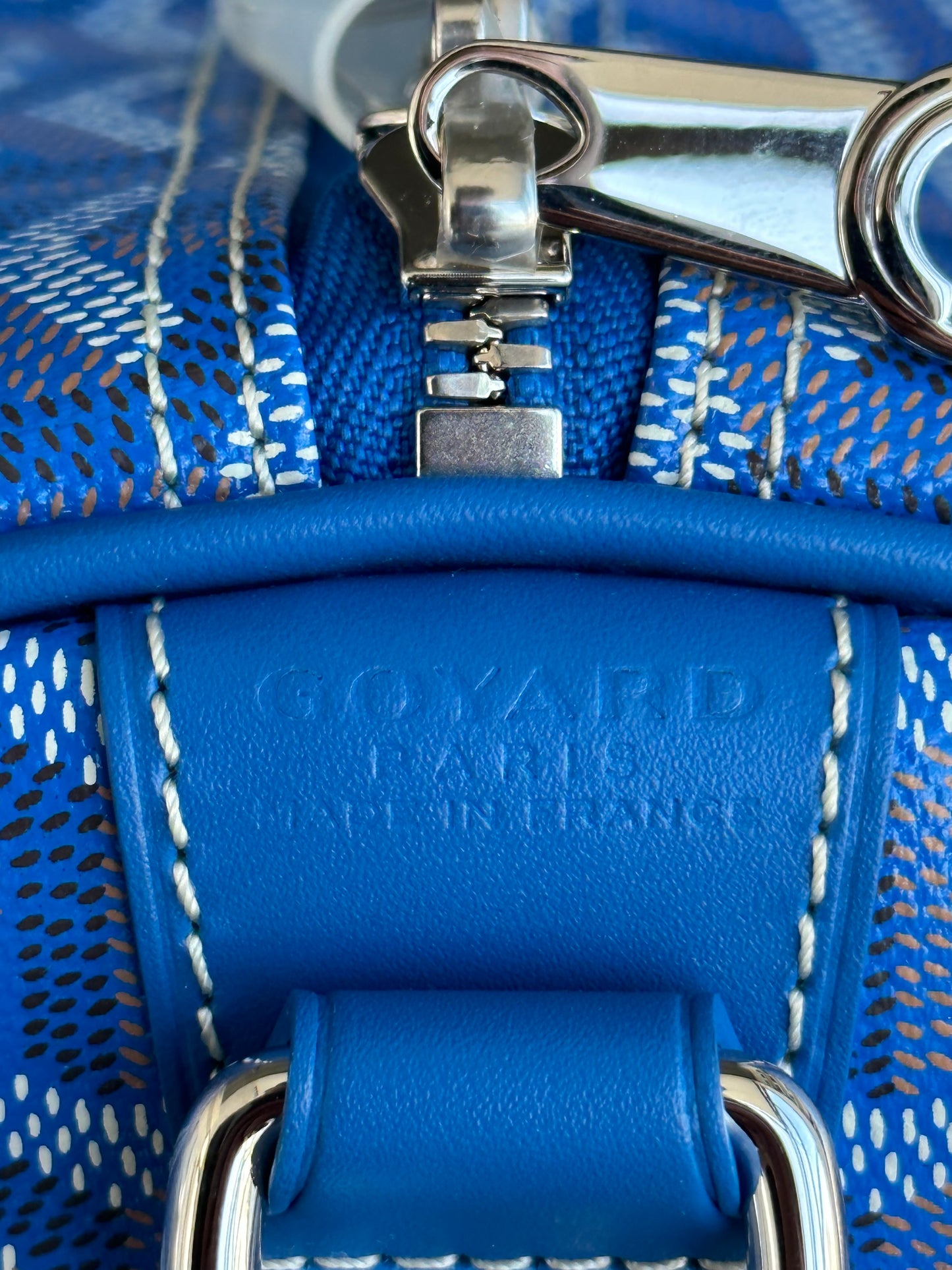 Goyard Blue Boston 50 Duffel Bag