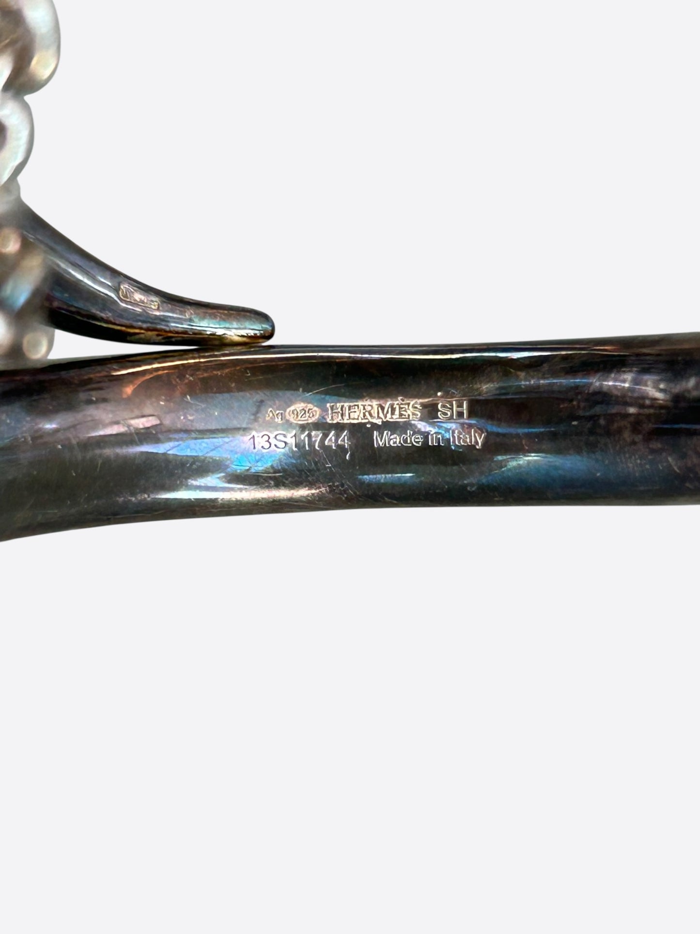 Hermes Silver Licol Chain Bracelet