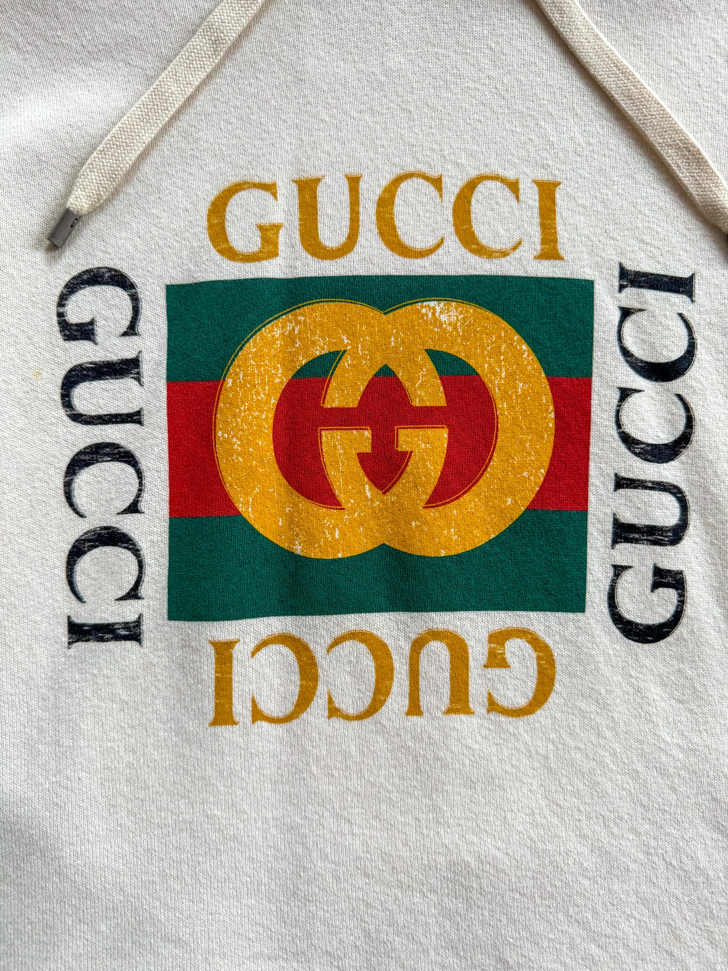 Gucci Cream Bootleg Logo Hoodie