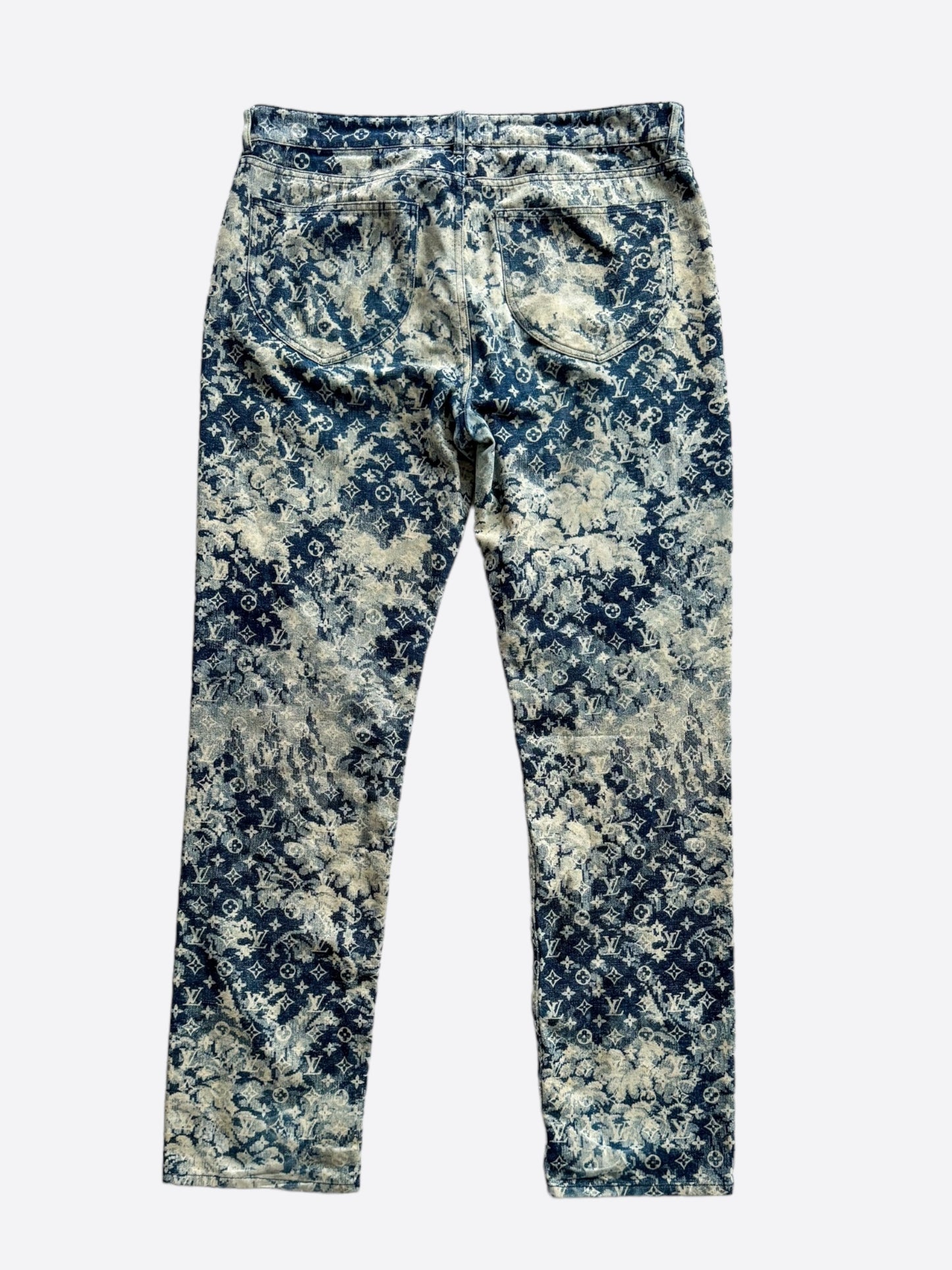 Louis Vuitton Blue Tapestry Monogram Jeans