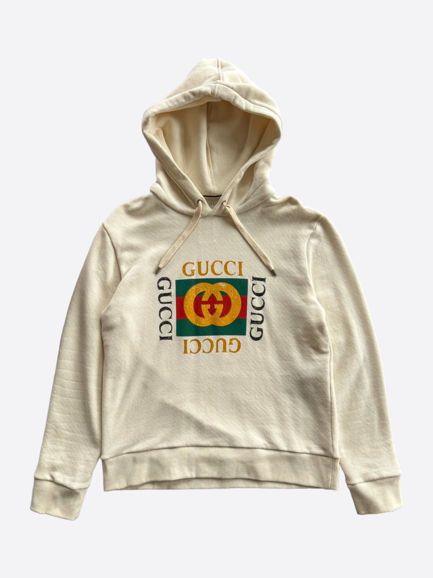 Gucci Cream Bootleg Logo Hoodie – Savonches