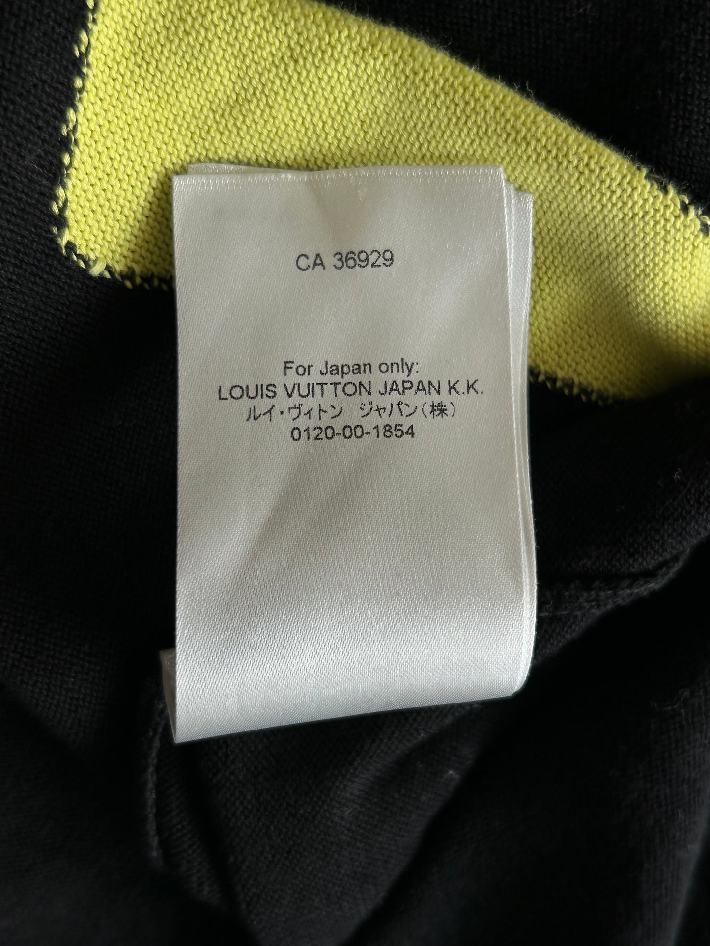 Louis Vuitton Black & Yellow Sport Line Intarsia T-Shirt