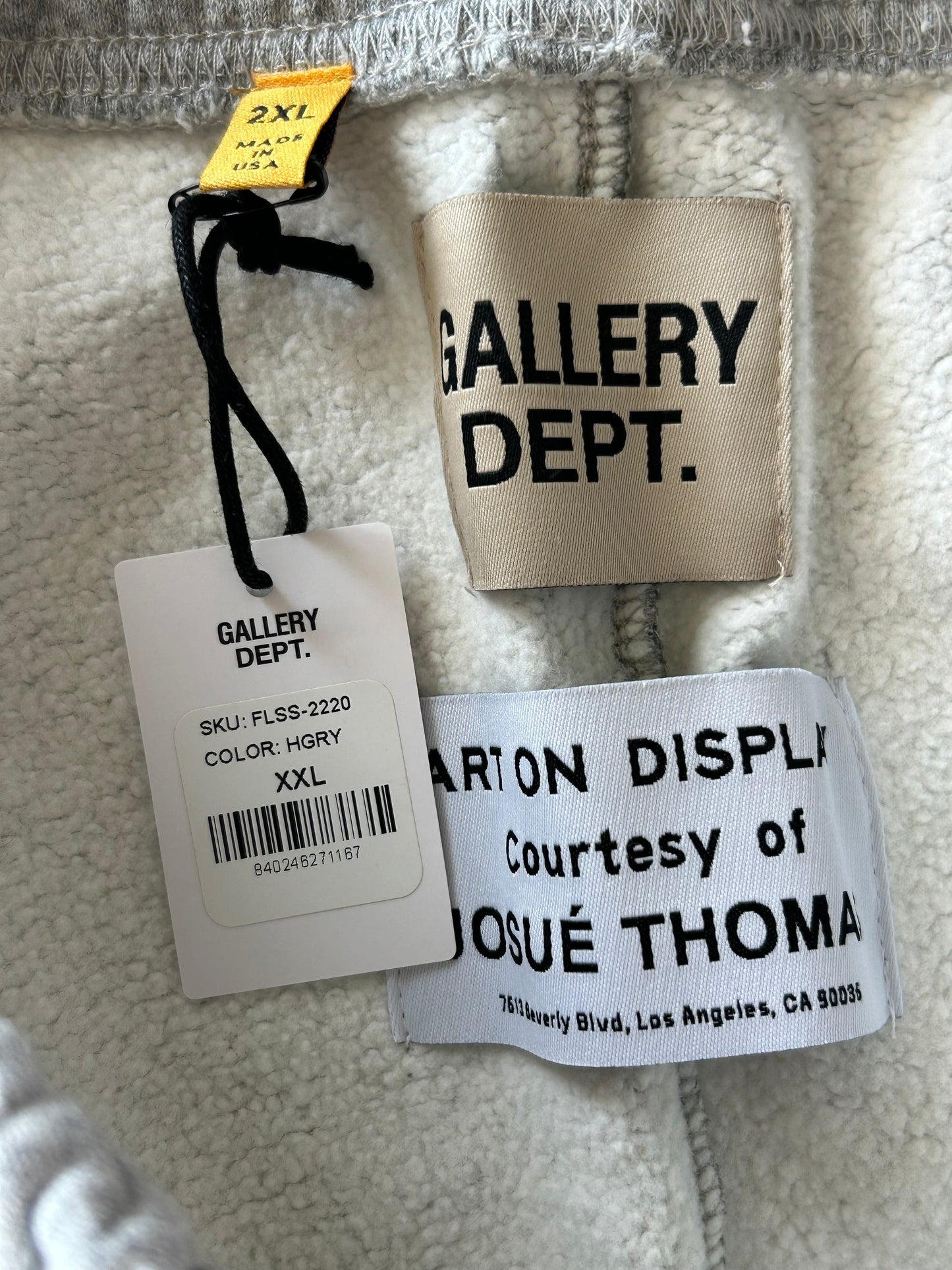 Gallery Dept Grey & Blue French Logo Sweat Shorts