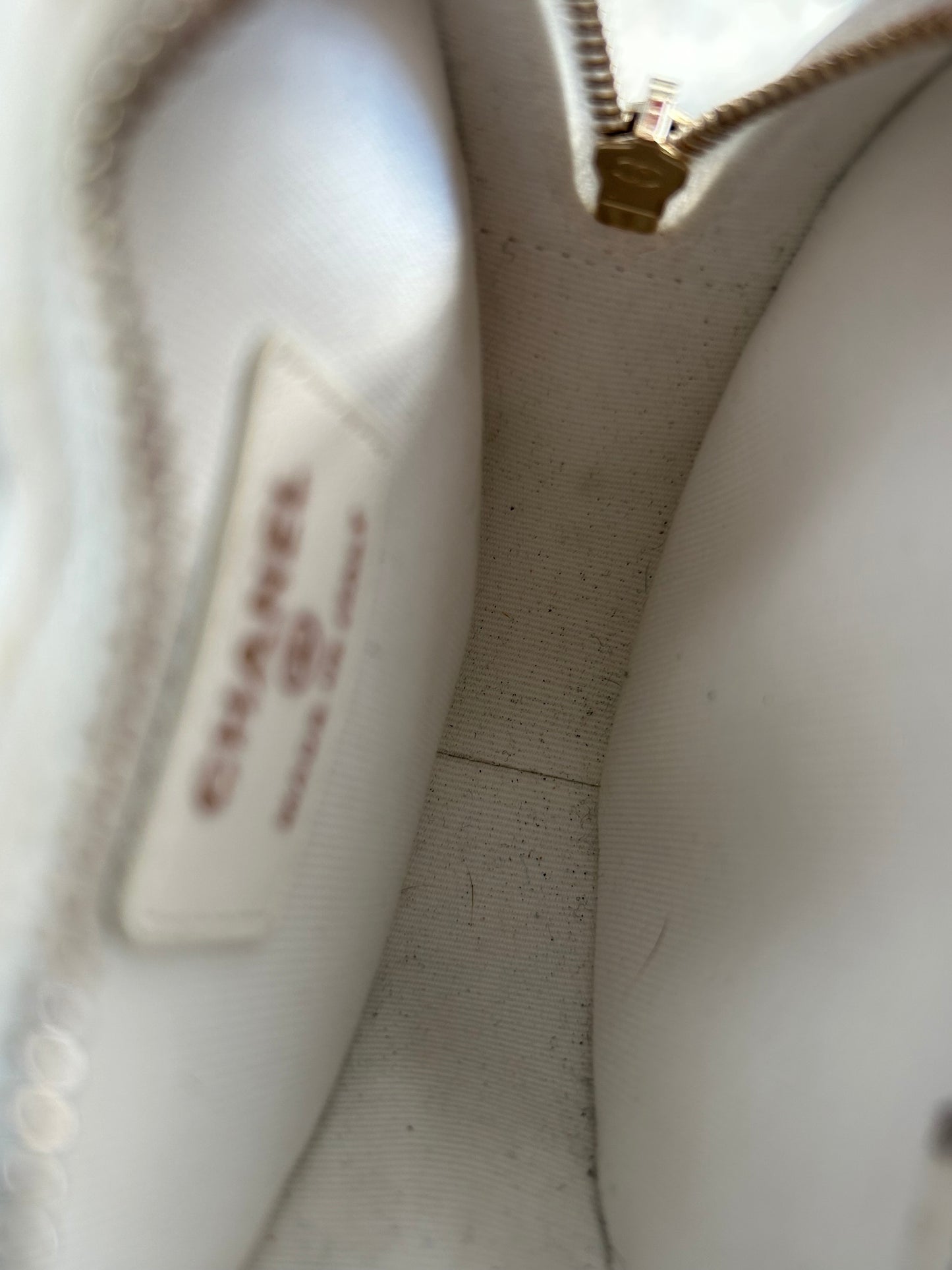 Chanel White Lambskin Quilted Mini Heart Bag