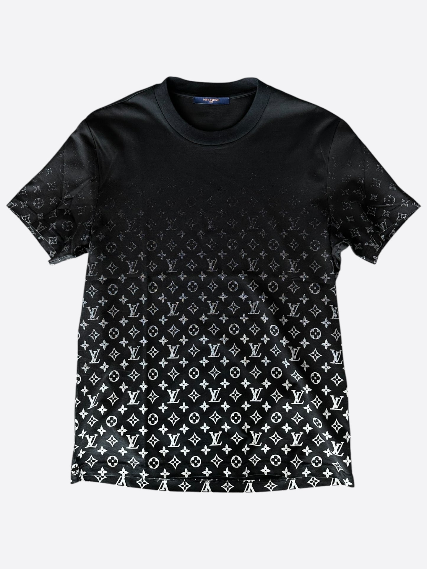 Louis Vuitton Black & White Monogram Gradient T-Shirt