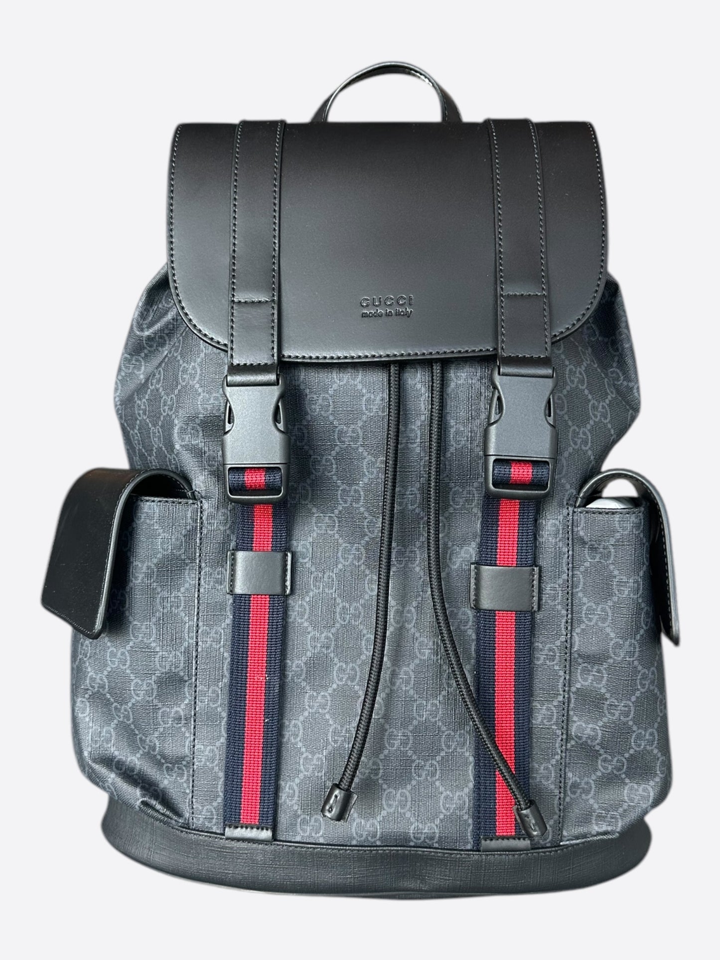 Gucci Black Supreme GG Monogram Backpack