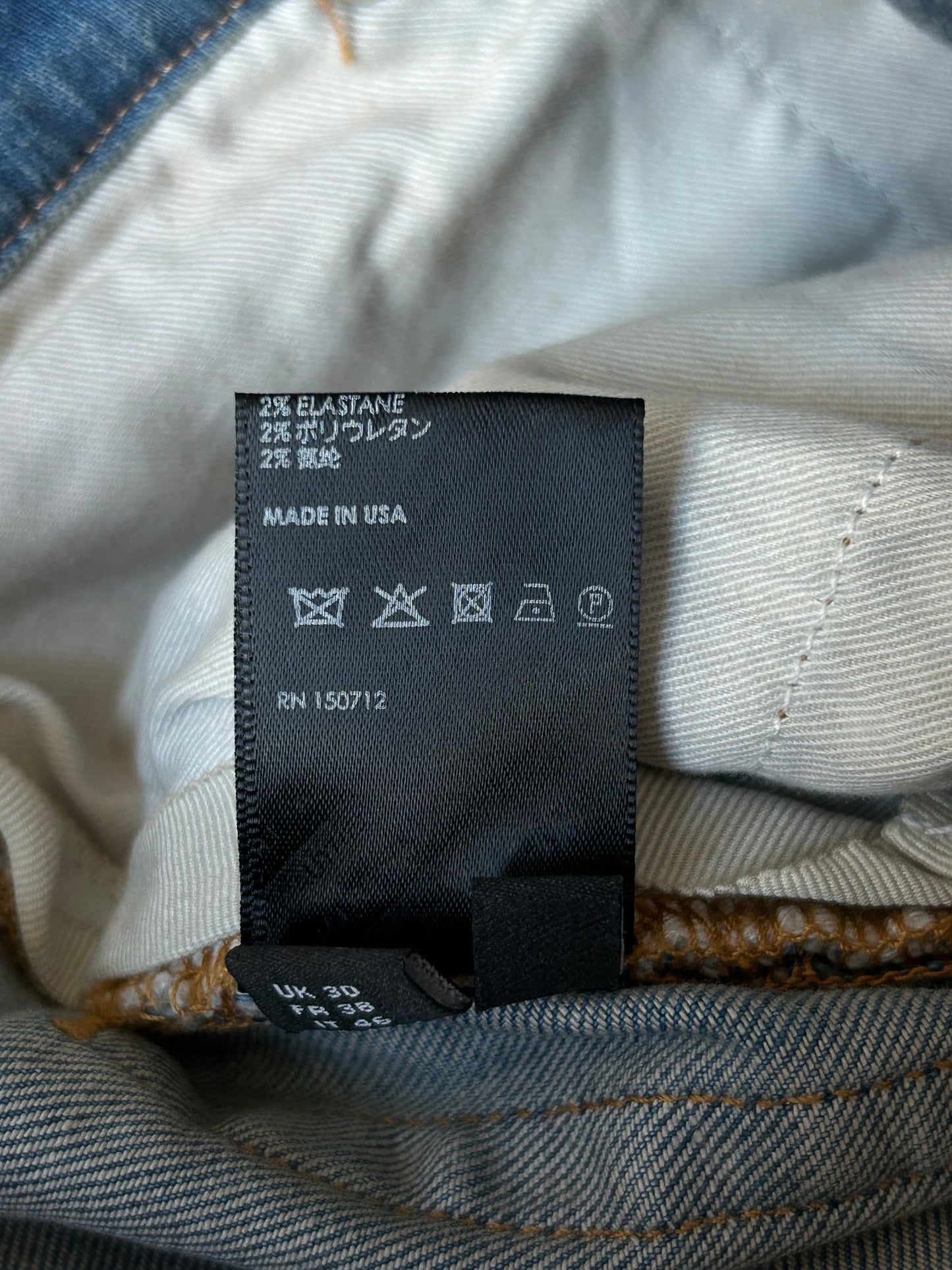 Amiri Clay Indigo & Plaid MX2 Biker Jeans