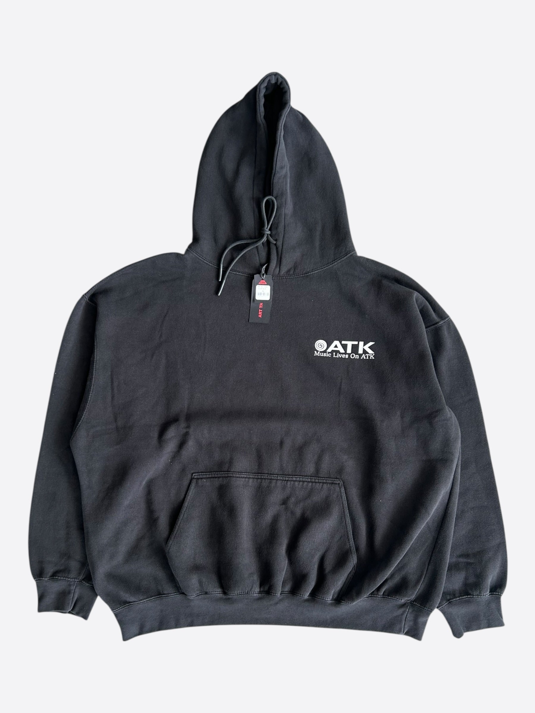 Gallery Dept Black & White Music Lives On ATK Logo Hoodie – Savonches