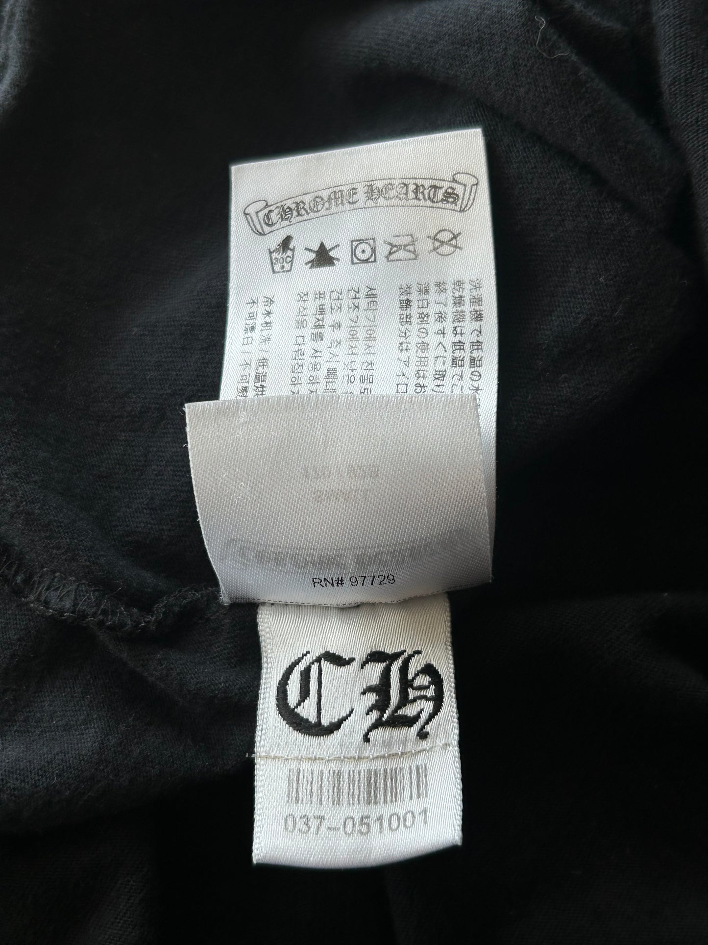 Chrome Hearts Black Cross Jacquard Horseshoe Logo Longsleeve T-Shirt