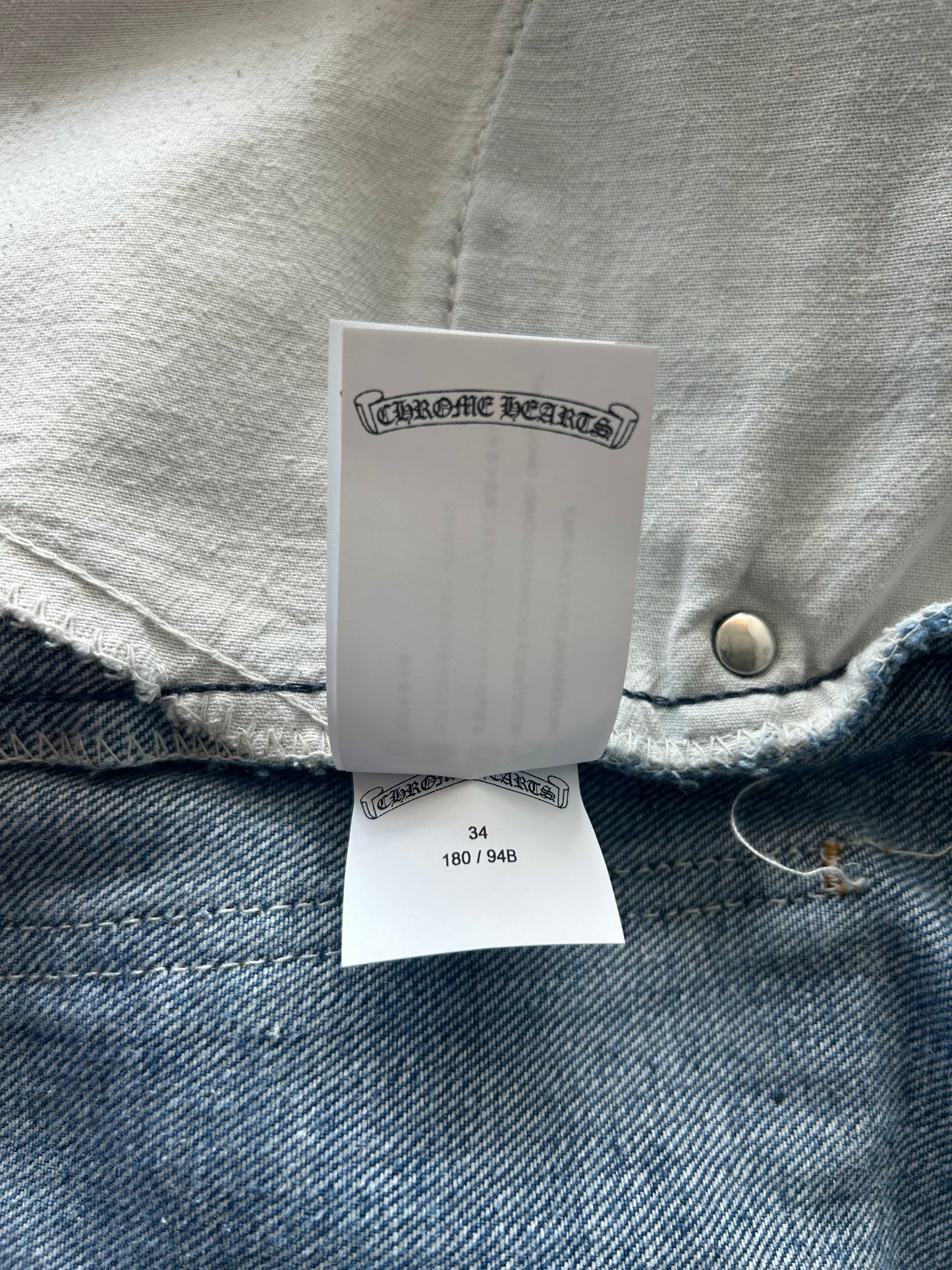 Chrome Hearts Levis Blue Cross Patch Stencil Jeans