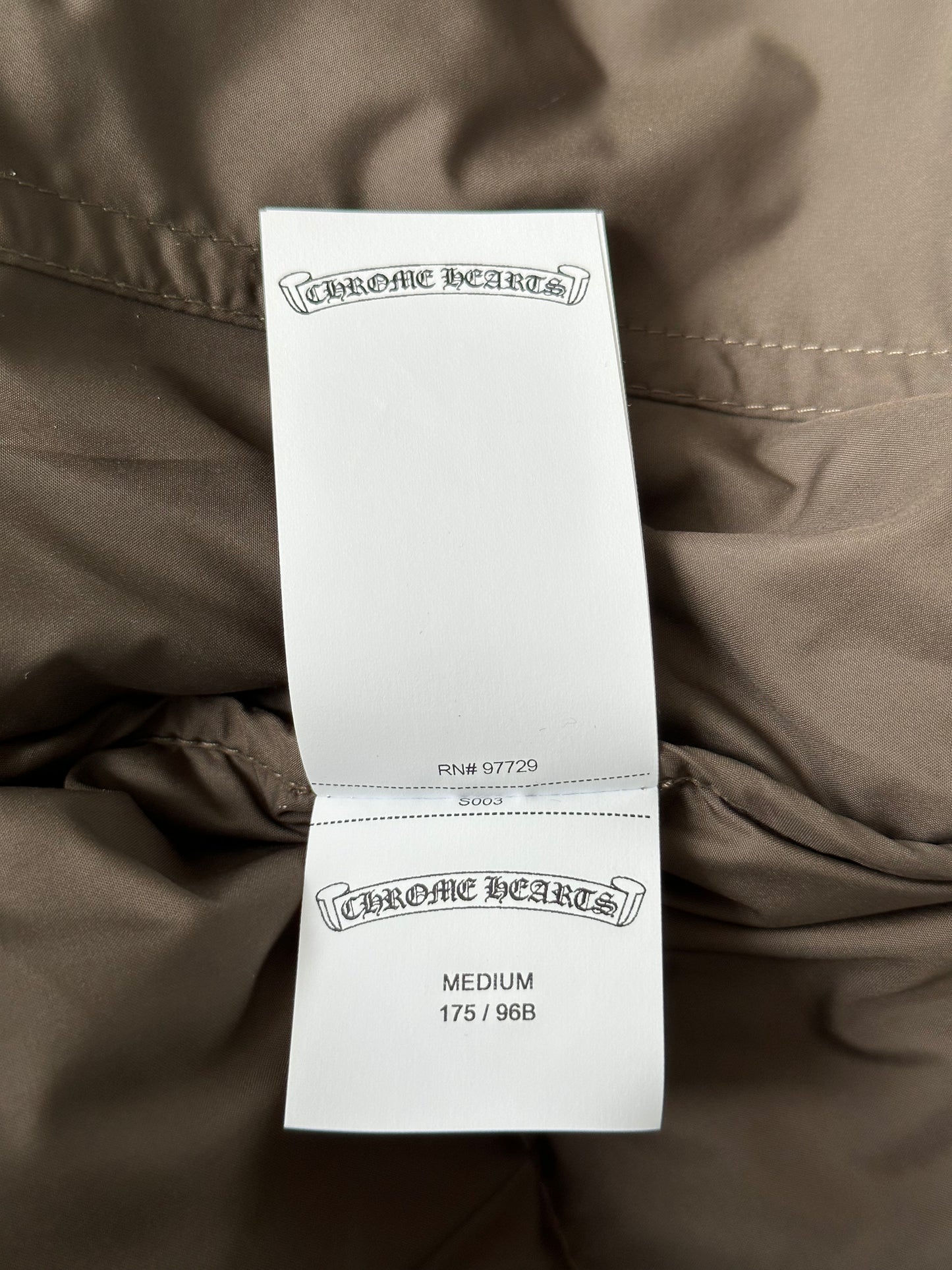 Chrome Hearts Olive Cross Jacquard Puffer Vest