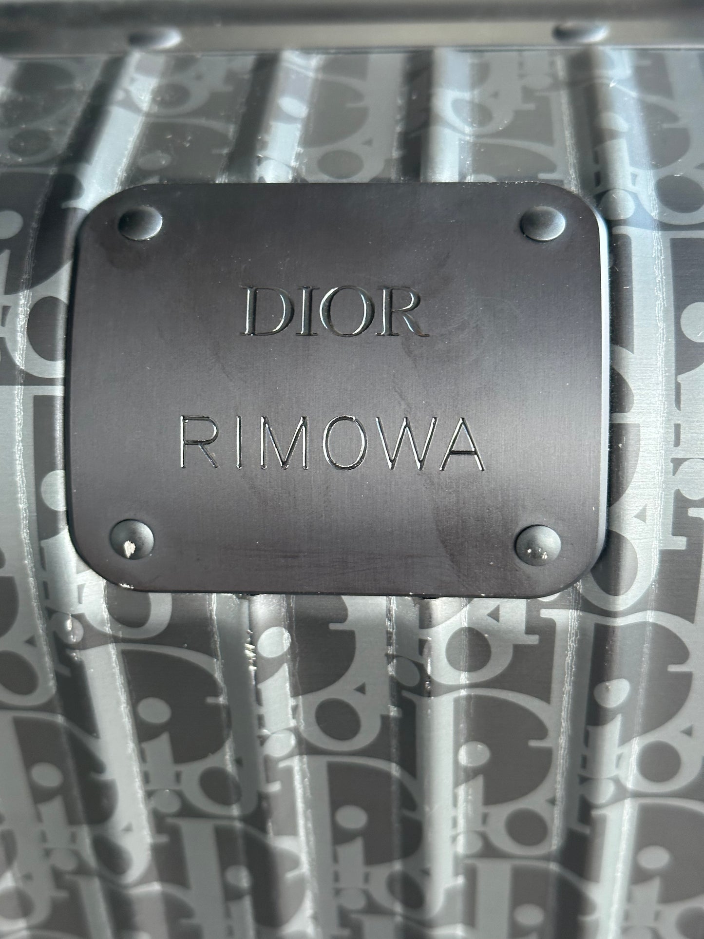 Dior Rimowa Black Oblique Carry-On Luggage
