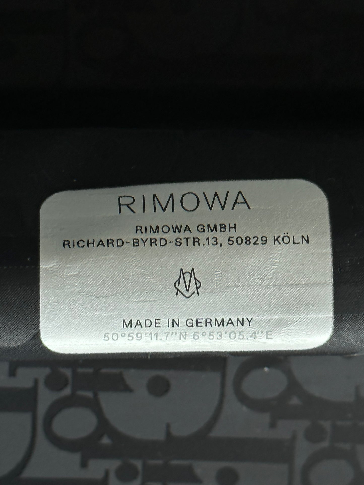 Dior Rimowa Black Oblique Carry-On Luggage