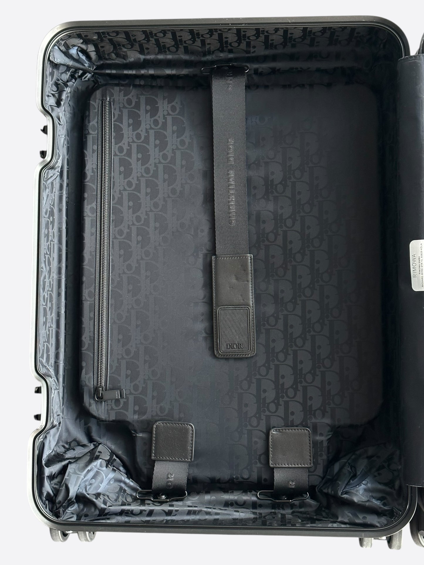 Dior Rimowa Black Oblique Carry-On Luggage