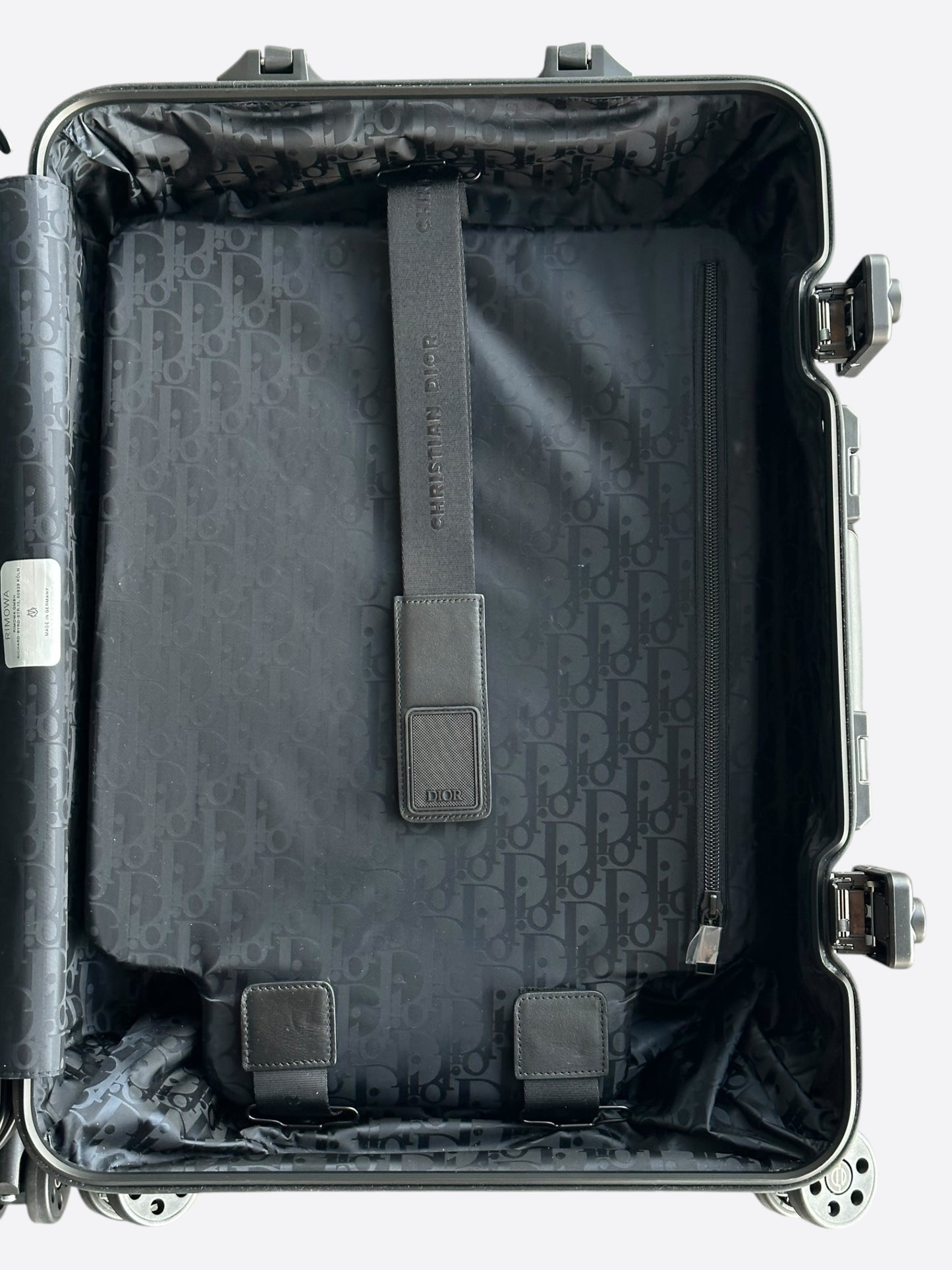 Dior Rimowa Black Oblique Carry-On Luggage