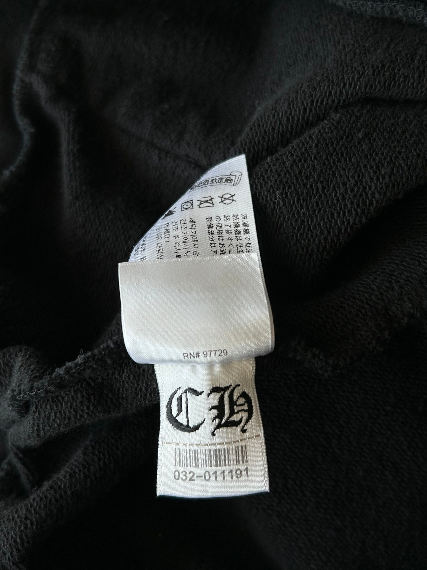 Chrome Hearts Black & White Cross Jacquard Horseshoe Logo Hoodie