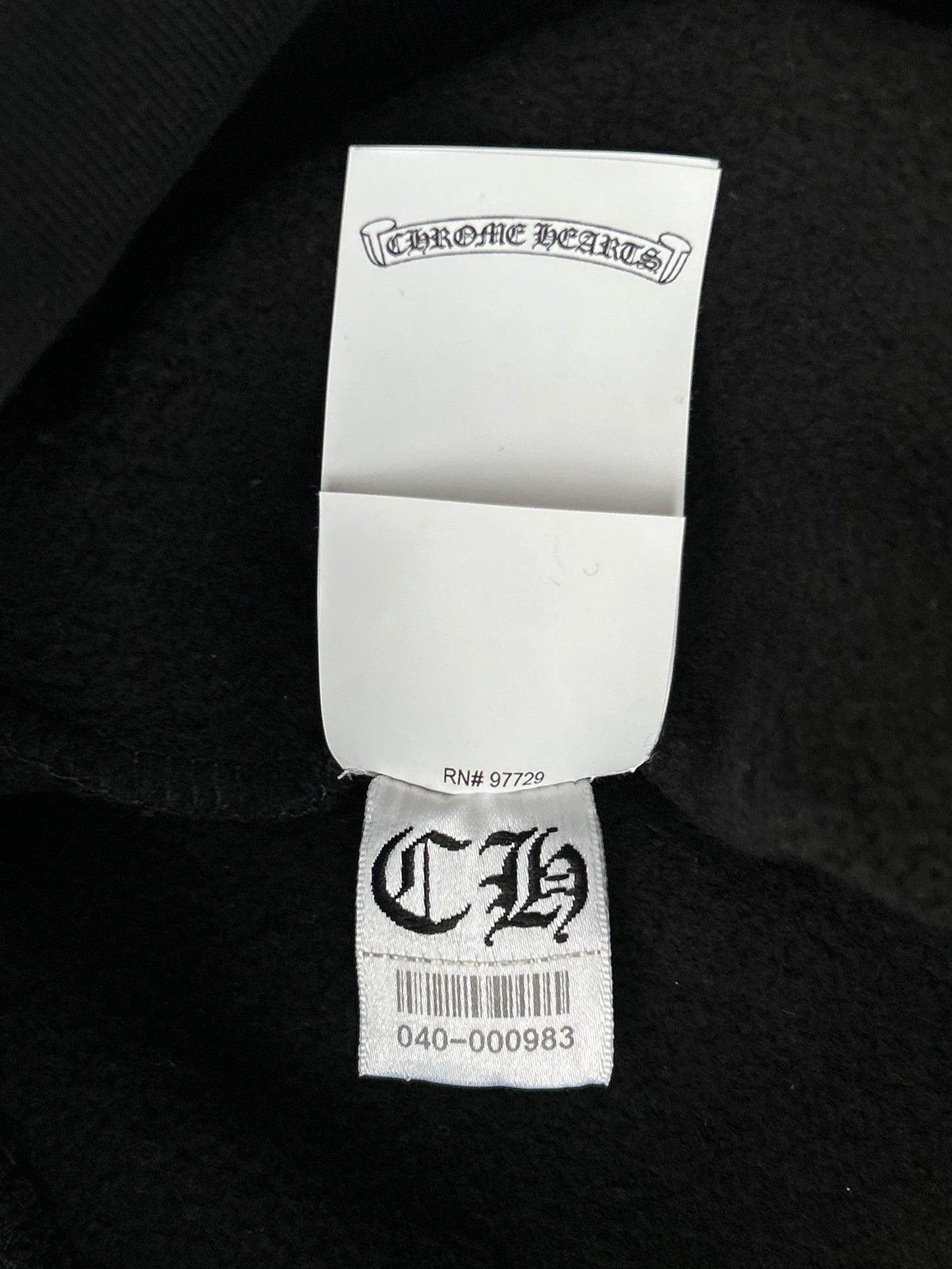 Chrome Hearts Black Triple Cross Patch Paper Jam Hoodie