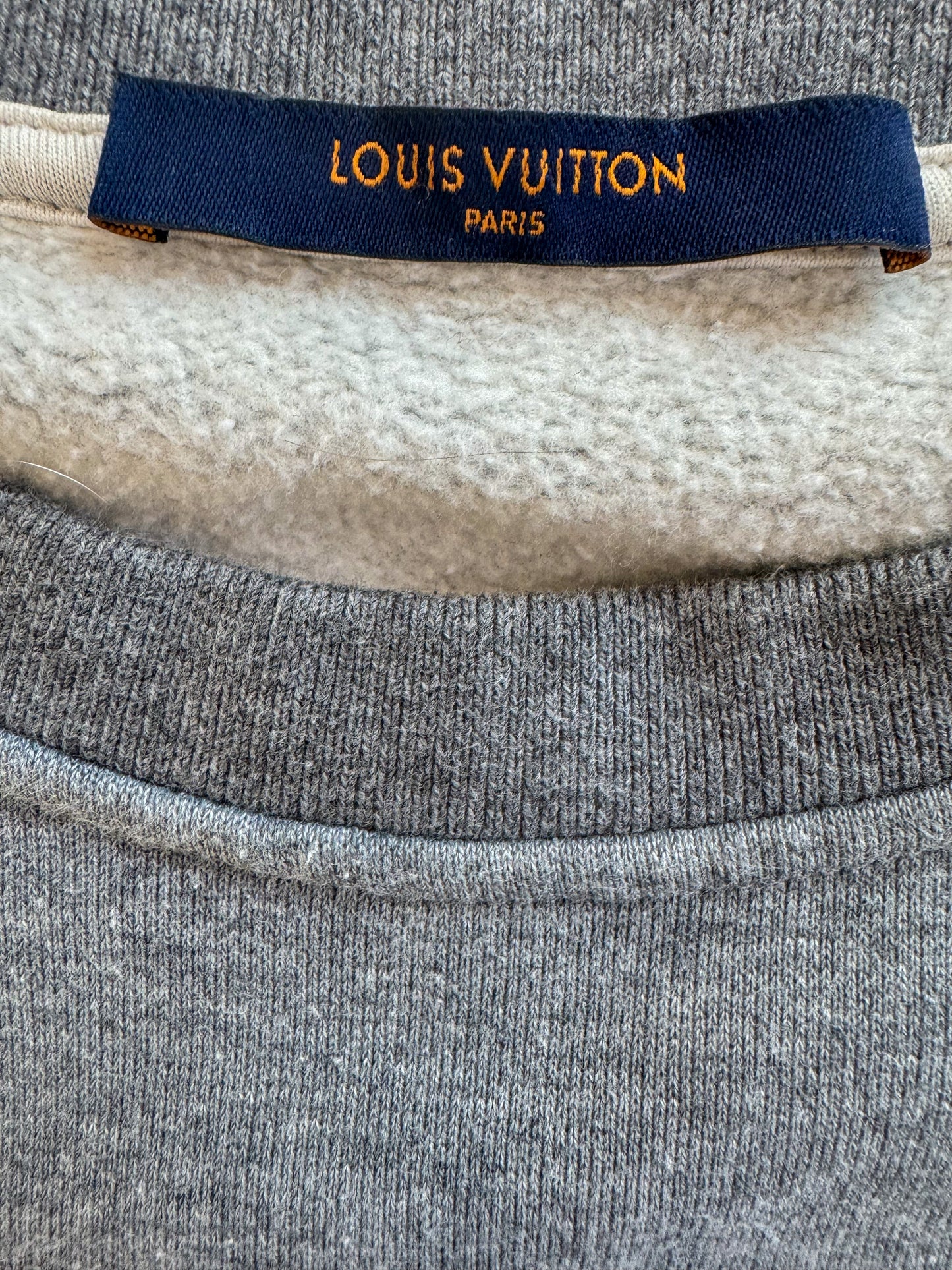 Louis Vuitton Grey Distorted Logo Sweater