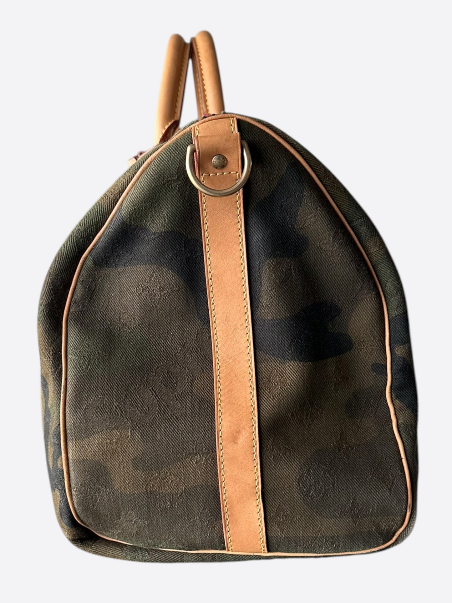 Louis Vuitton Supreme Camouflage Monogram Keepall 45
