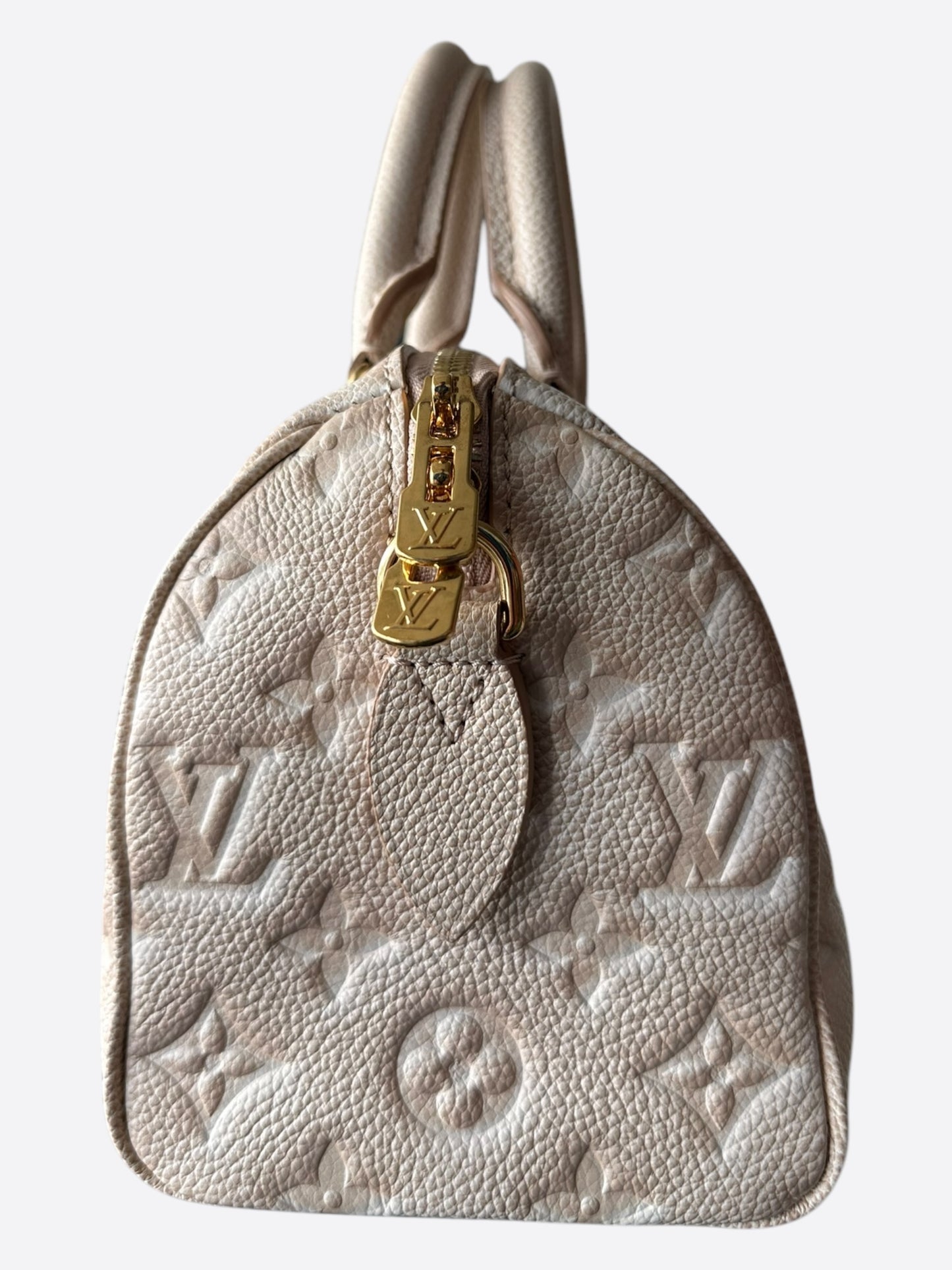 Louis Vuitton Stardust Beige Empreinte Monogram Speedy 20