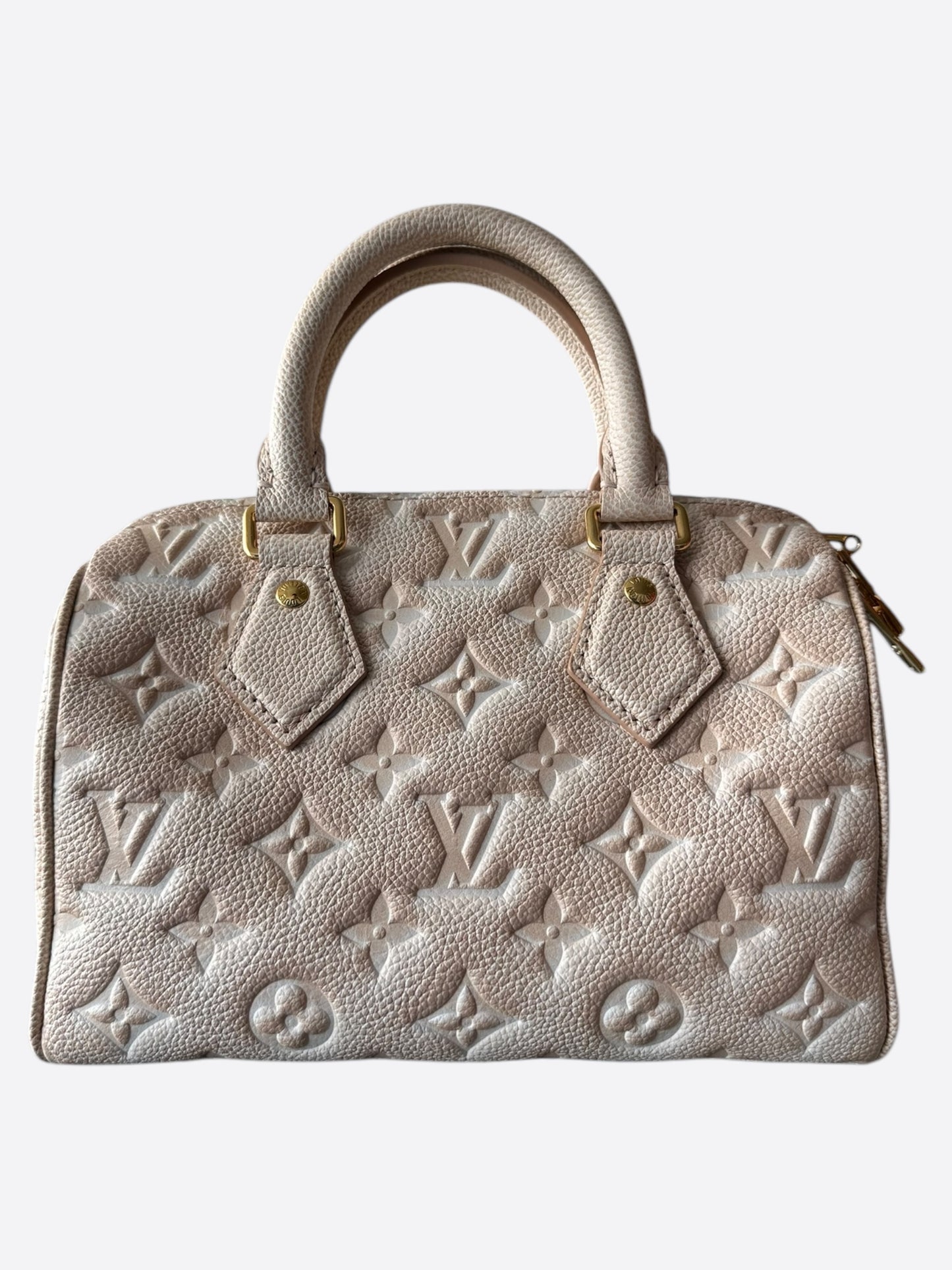 Louis Vuitton Stardust Beige Empreinte Monogram Speedy 20