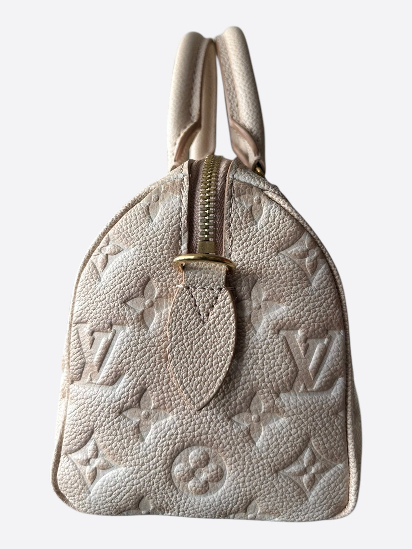 Louis Vuitton Stardust Beige Empreinte Monogram Speedy 20