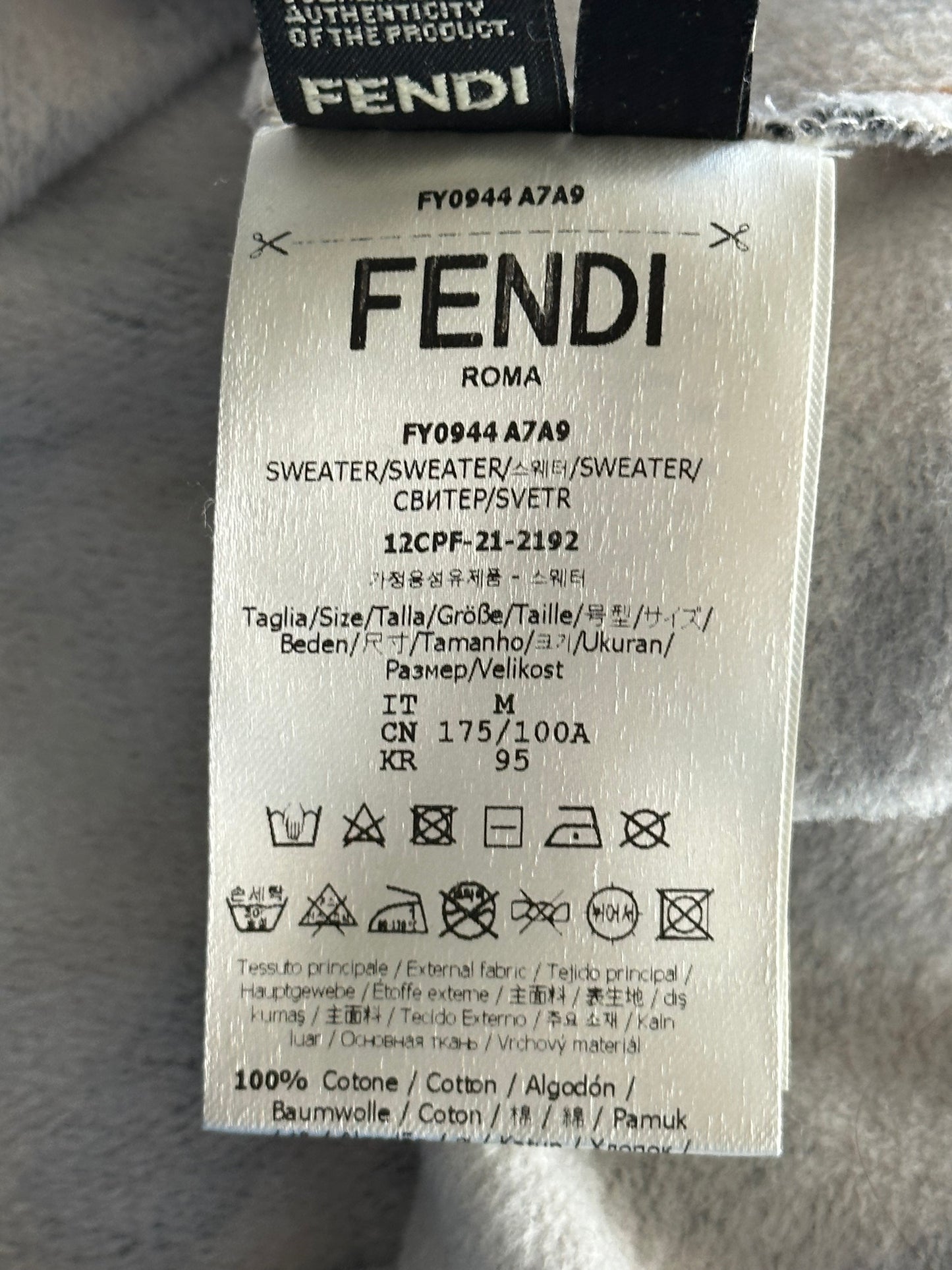 Fendi Brown & Black FF Logo Striped Sweater