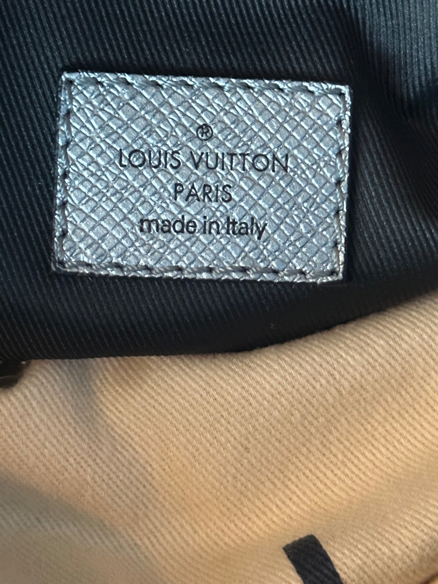Louis Vuitton Gunmetal Silver Taigarama Outdoor Messenger Bag