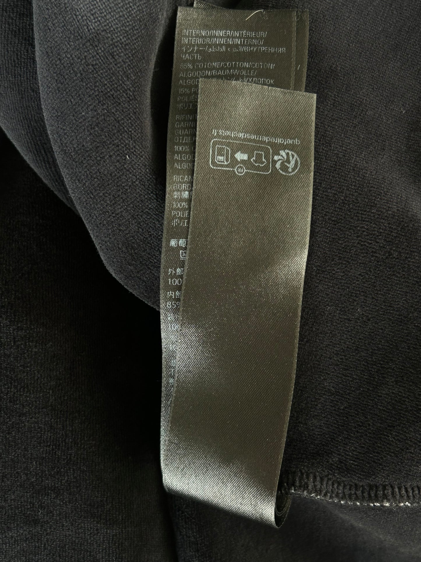 Balenciaga Black & White 3B Sports Logo Zip Up Hoodie