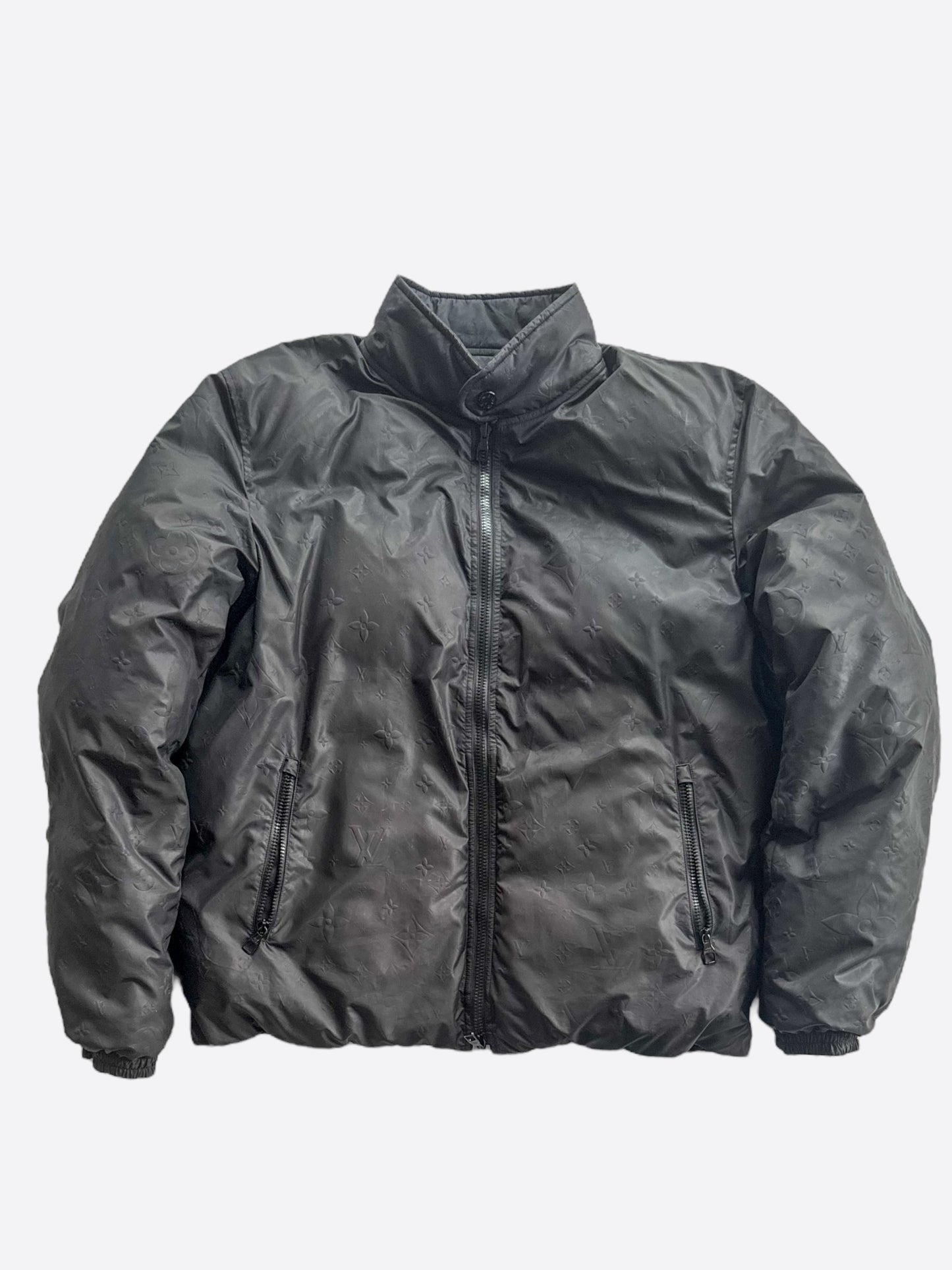 Louis Vuitton Black Monogram Reversible Puffer Jacket