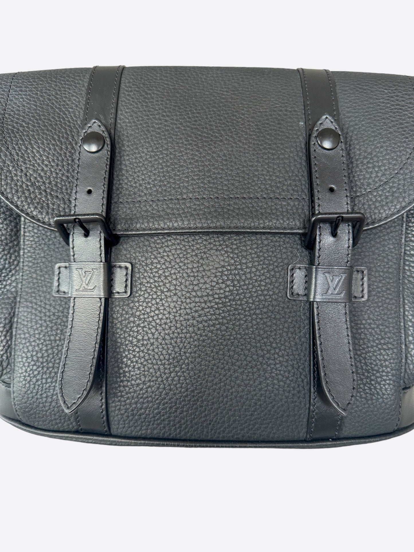 Louis Vuitton Black Taurillon Monogram Christopher Messenger Bag