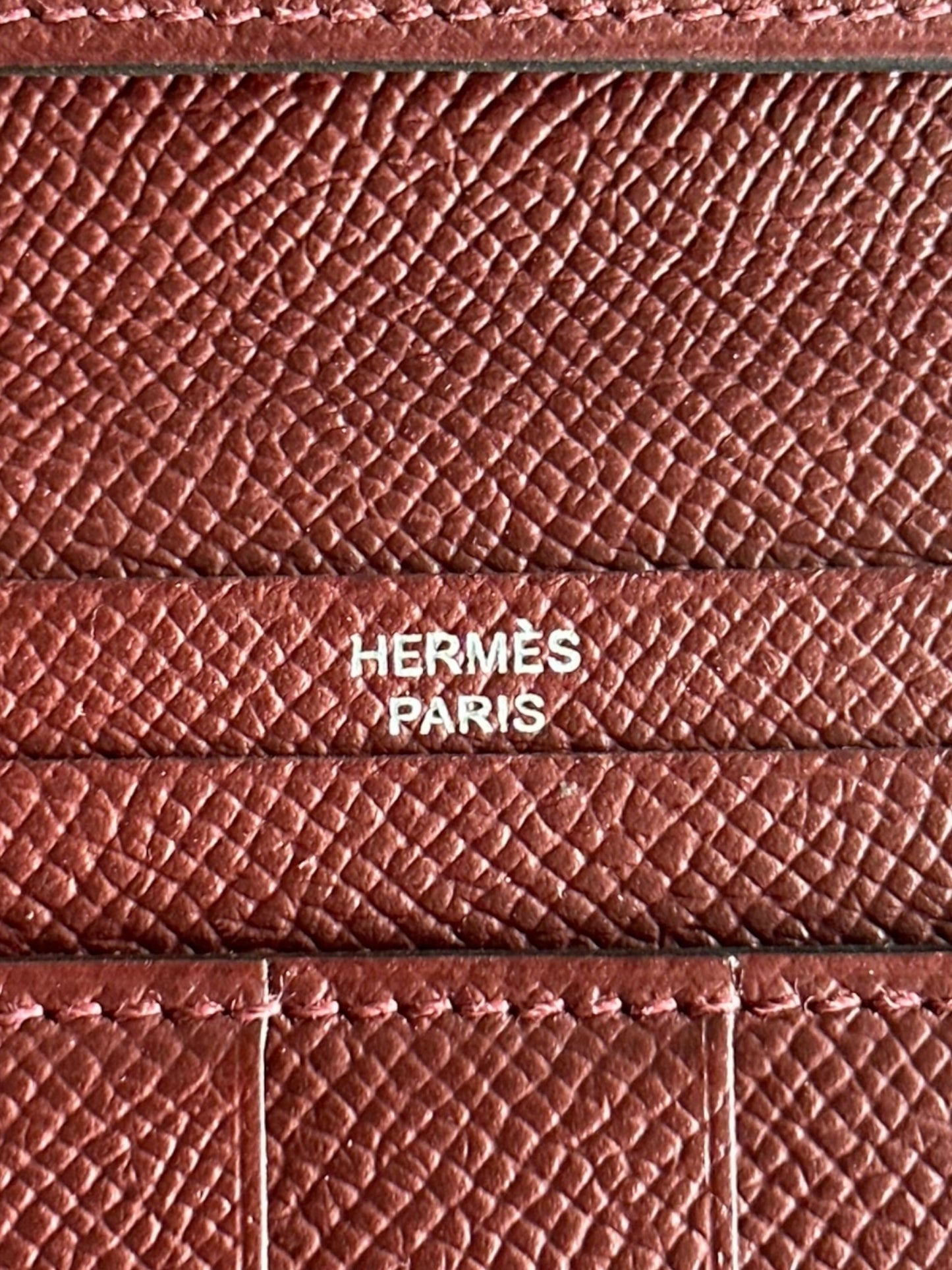 Hermes Red Epsom Bearn Wallet