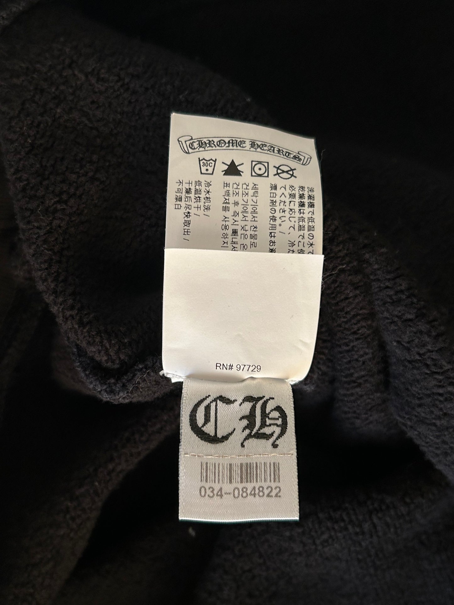 Chrome Hearts Black & White Triple Cross Embroidered Hoodie