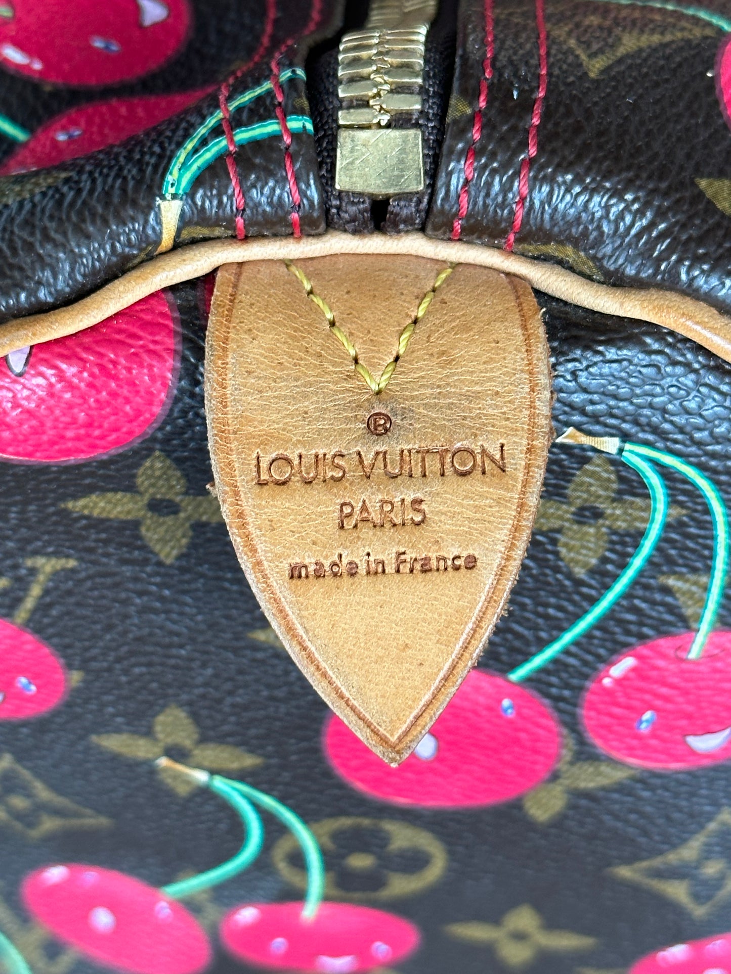 Louis Vuitton Takashi Murakami Brown Monogram Cherry Keepall 45