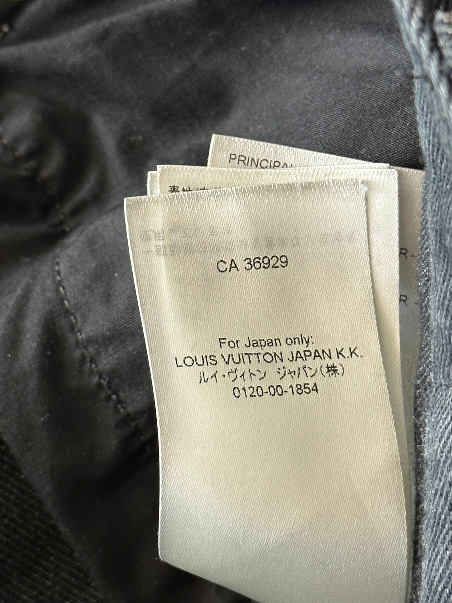 Louis Vuitton Washed Black Monogram Carpenter Pants