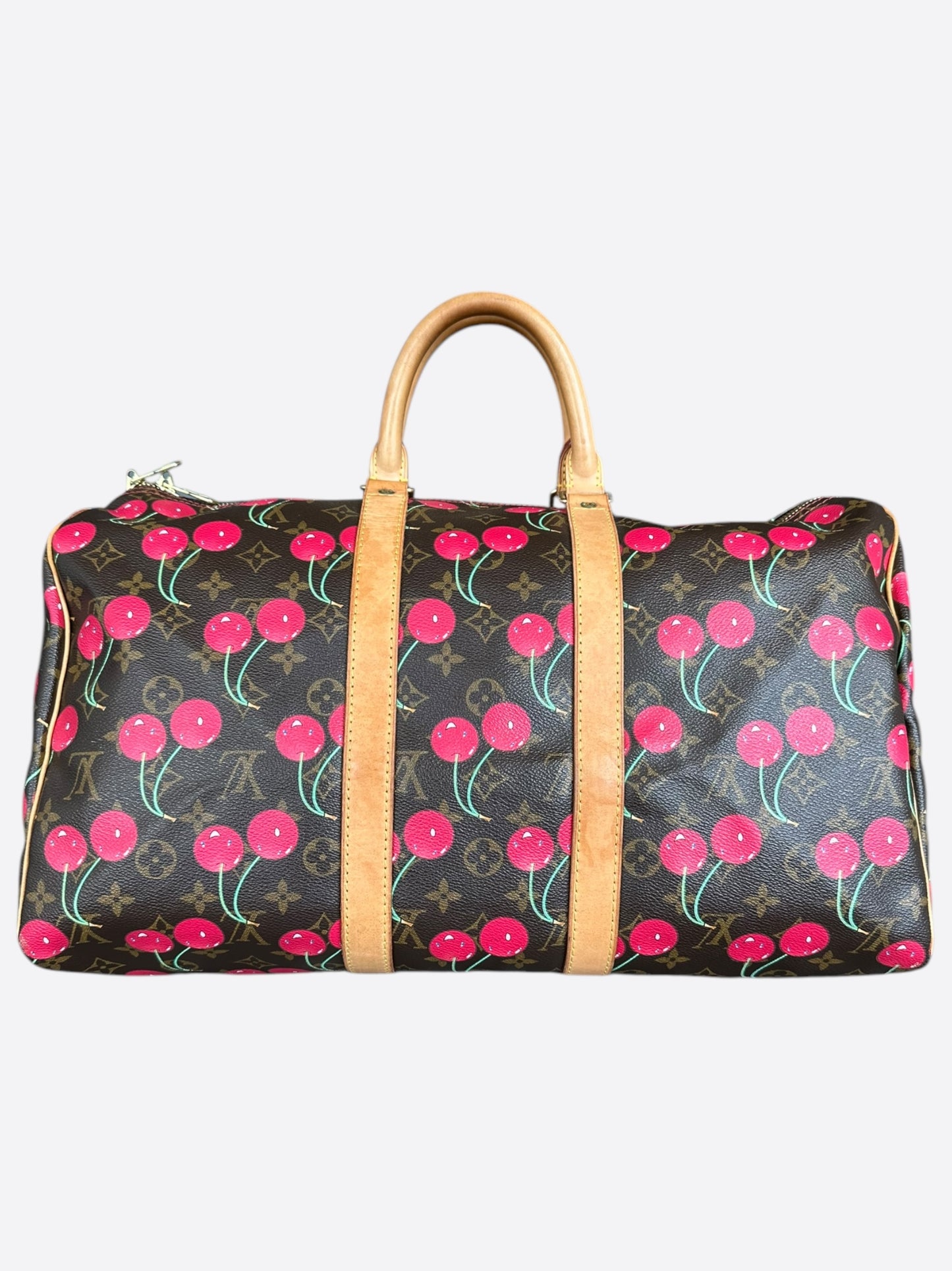 Louis Vuitton Takashi Murakami Brown Monogram Cherry Keepall 45
