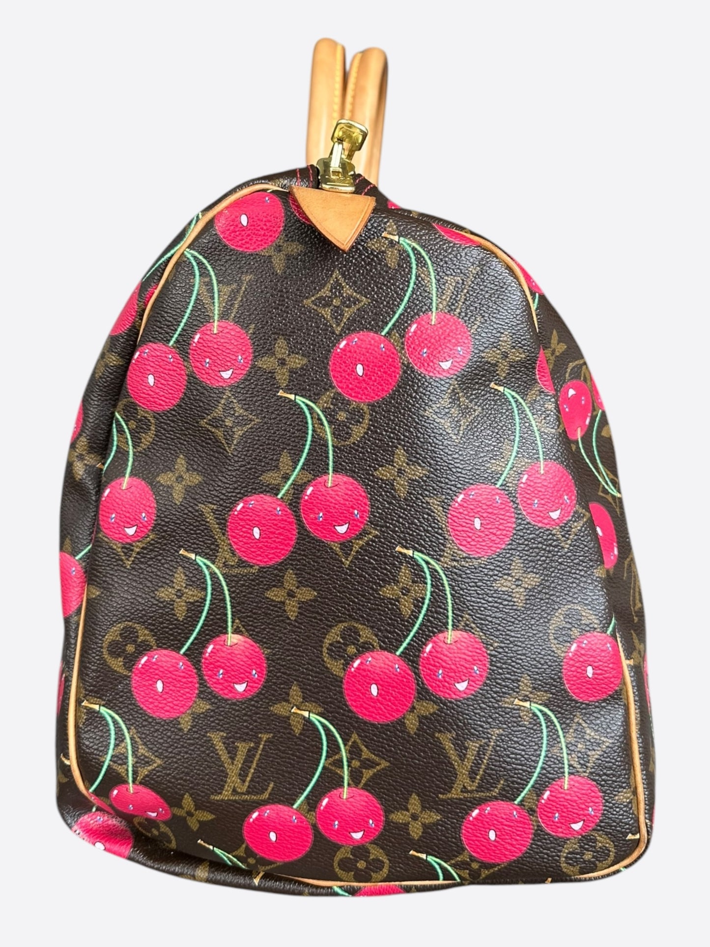 Louis Vuitton Takashi Murakami Brown Monogram Cherry Keepall 45