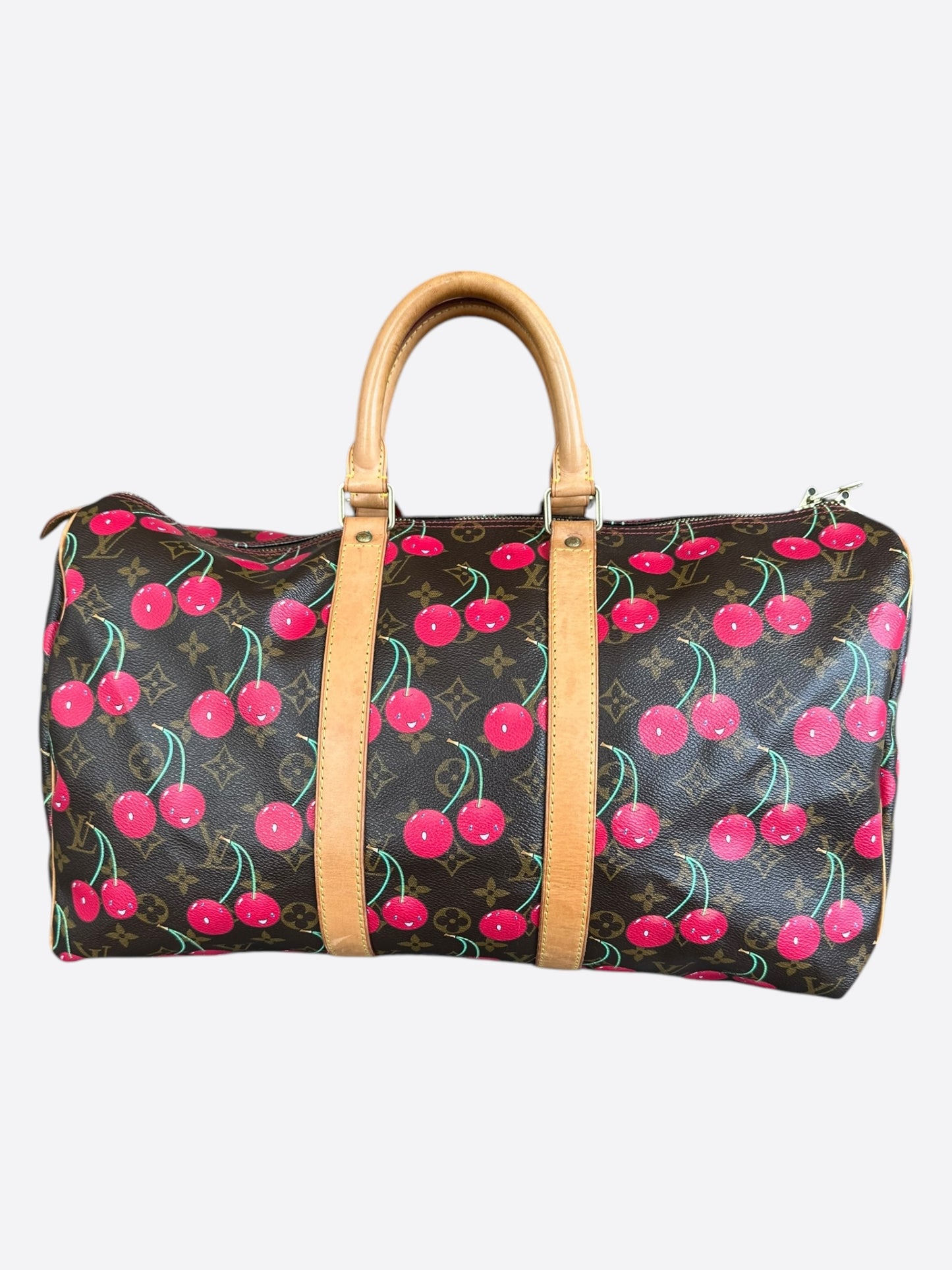 Louis Vuitton Takashi Murakami Brown Monogram Cherry Keepall 45