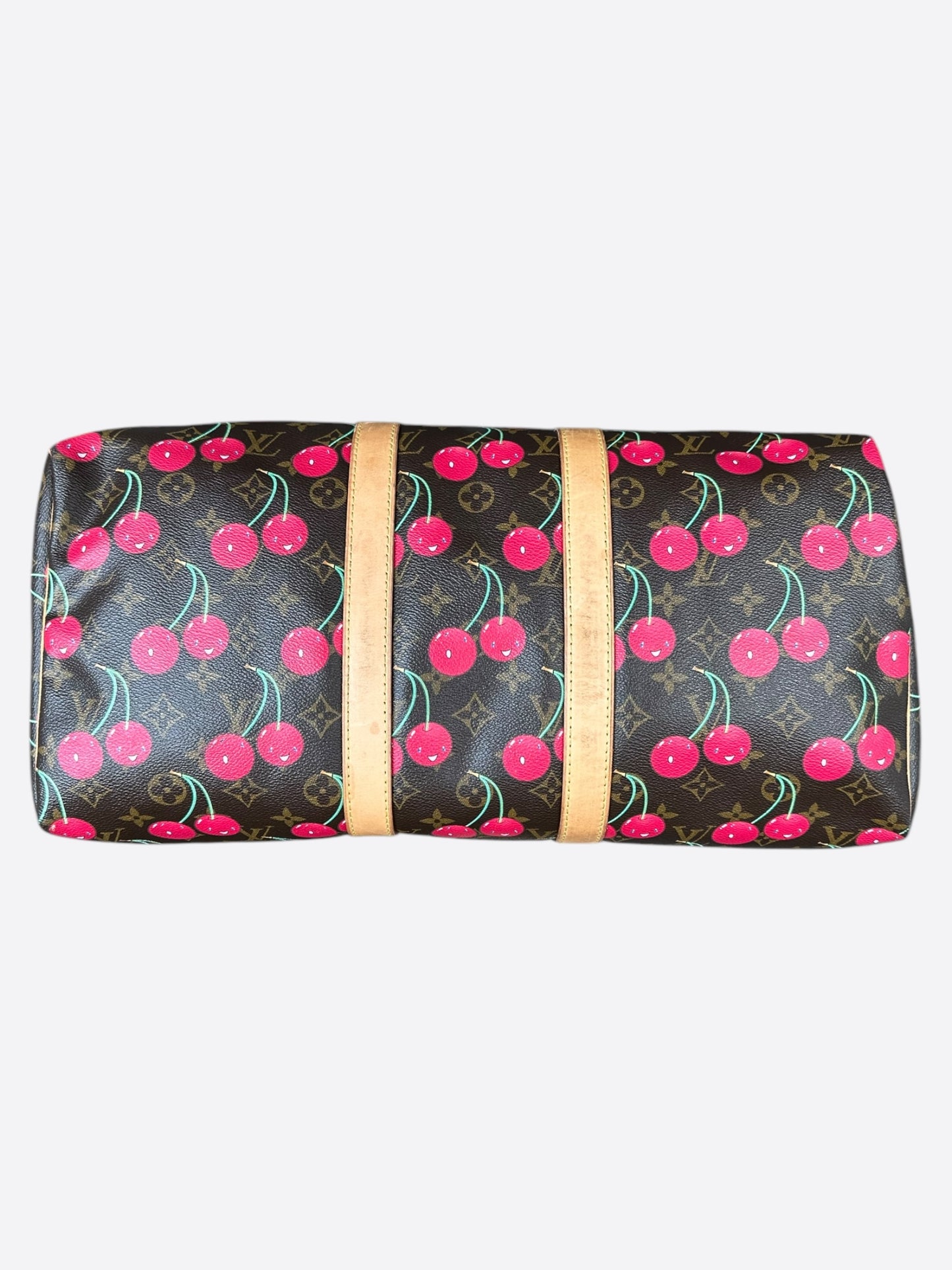 Louis Vuitton Takashi Murakami Brown Monogram Cherry Keepall 45