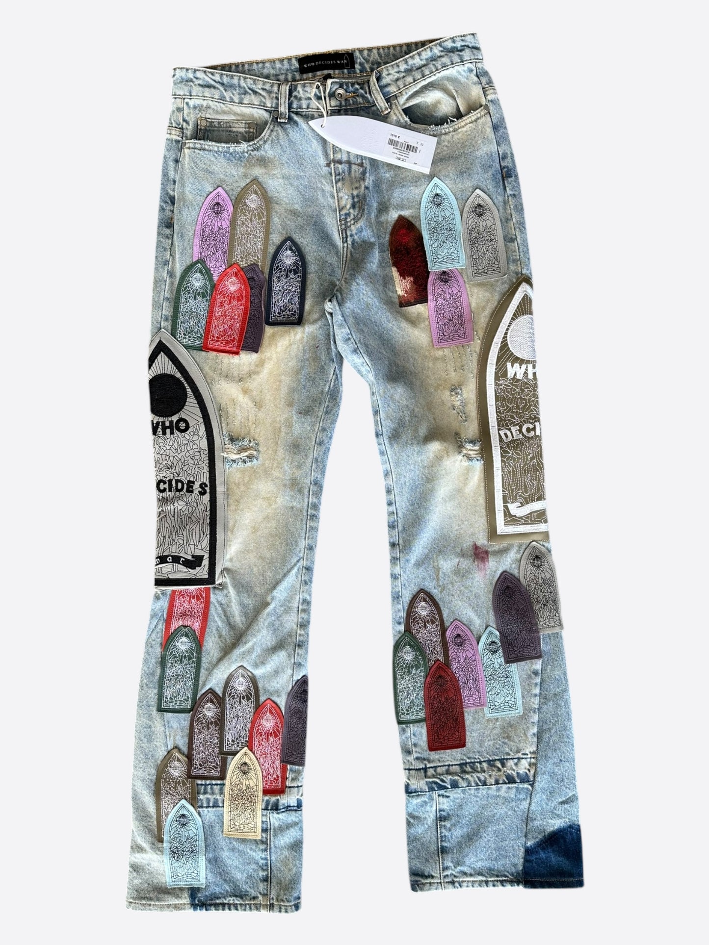 Who Decides War Blue Flared Pastel Jeans