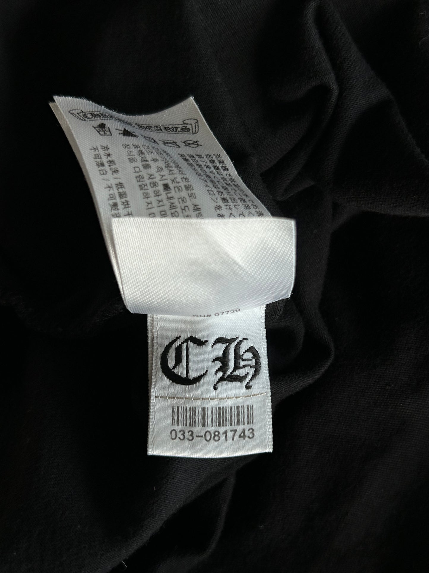 Chrome Hearts Black & White Horseshoe Logo Longsleeve T-Shirt
