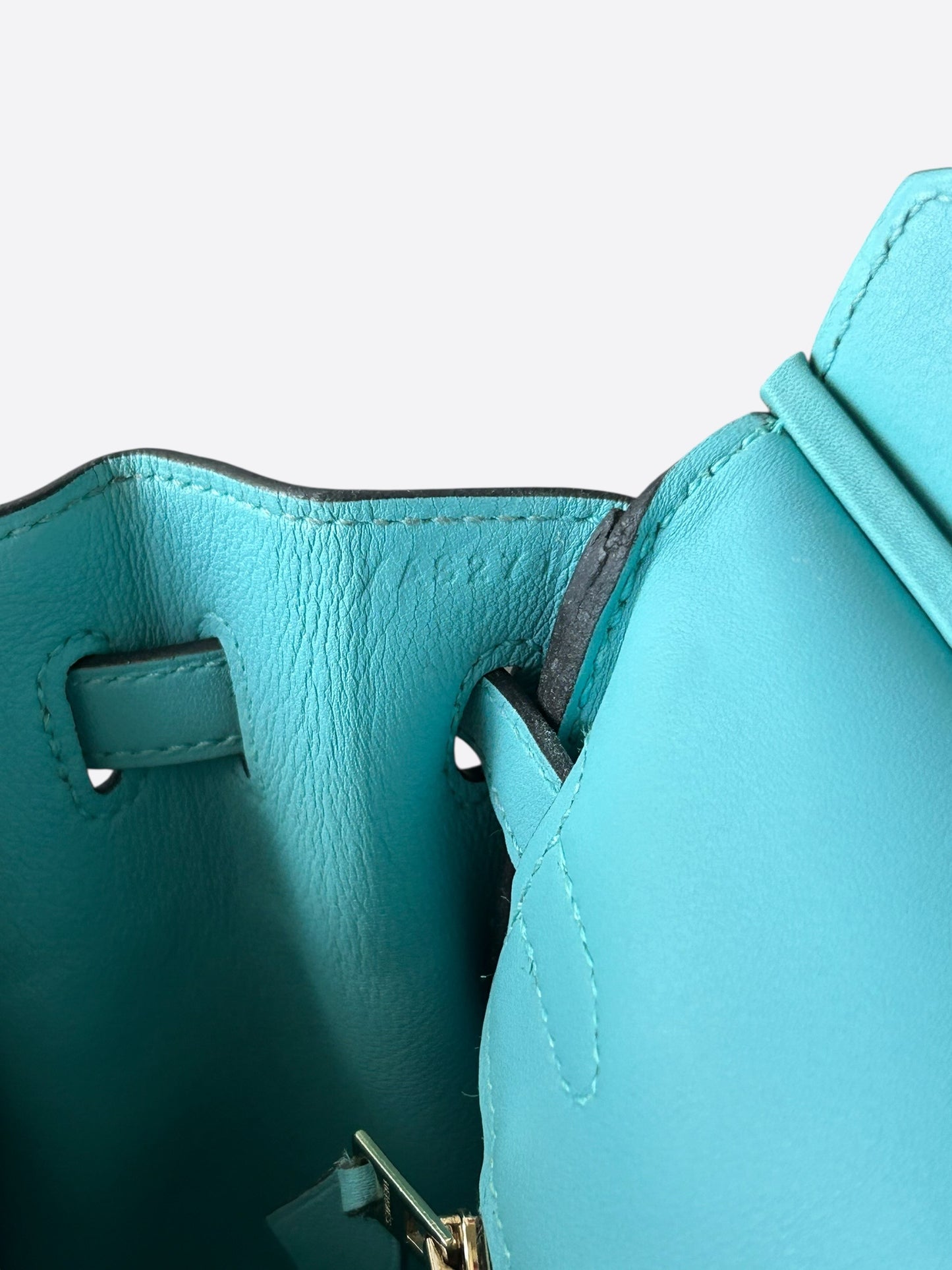 Hermes Tiffany Blue Swift & Gold Hardware Birkin 25