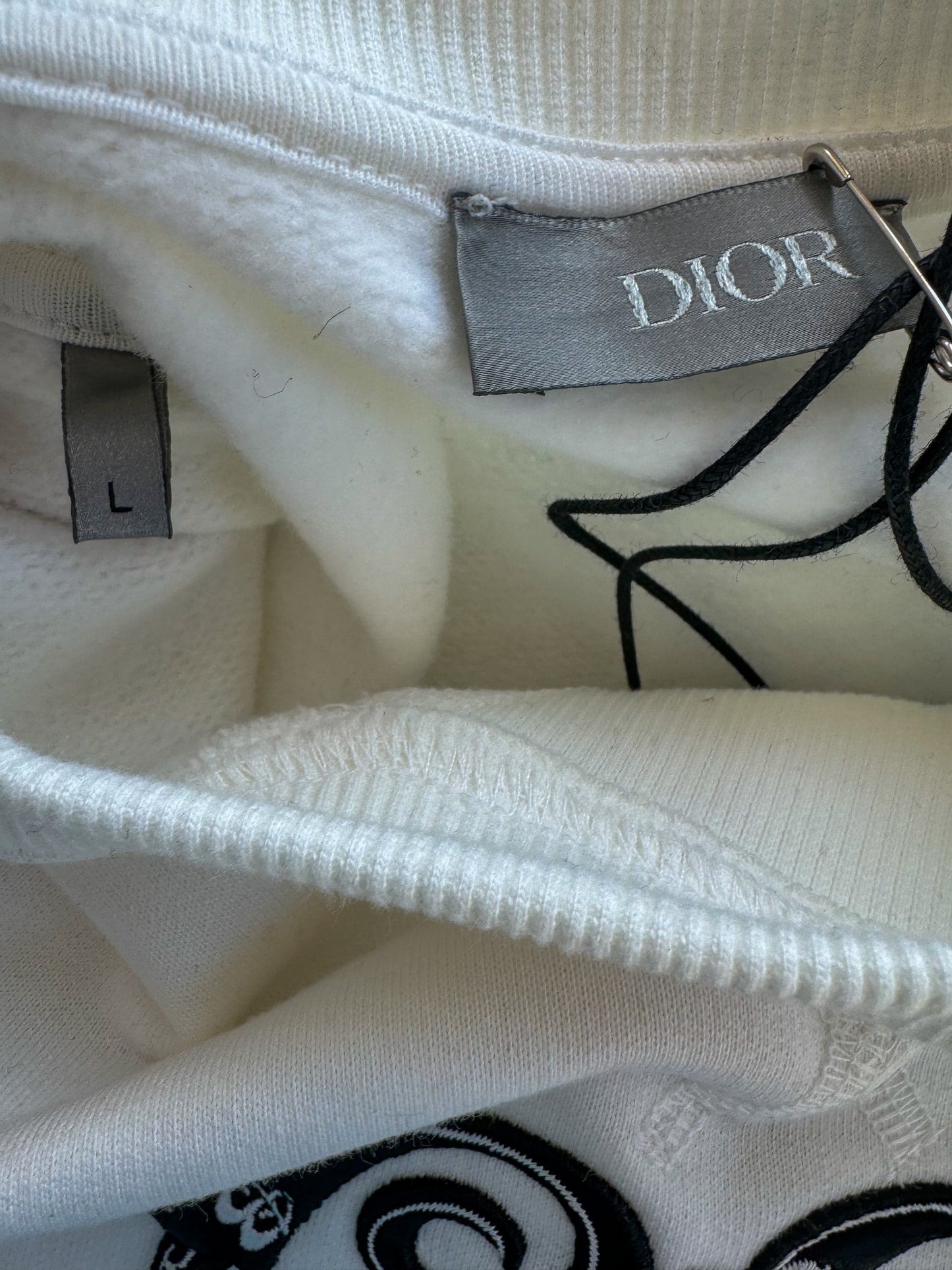 Dior Kenny Scharf White & Black Logo Sweater
