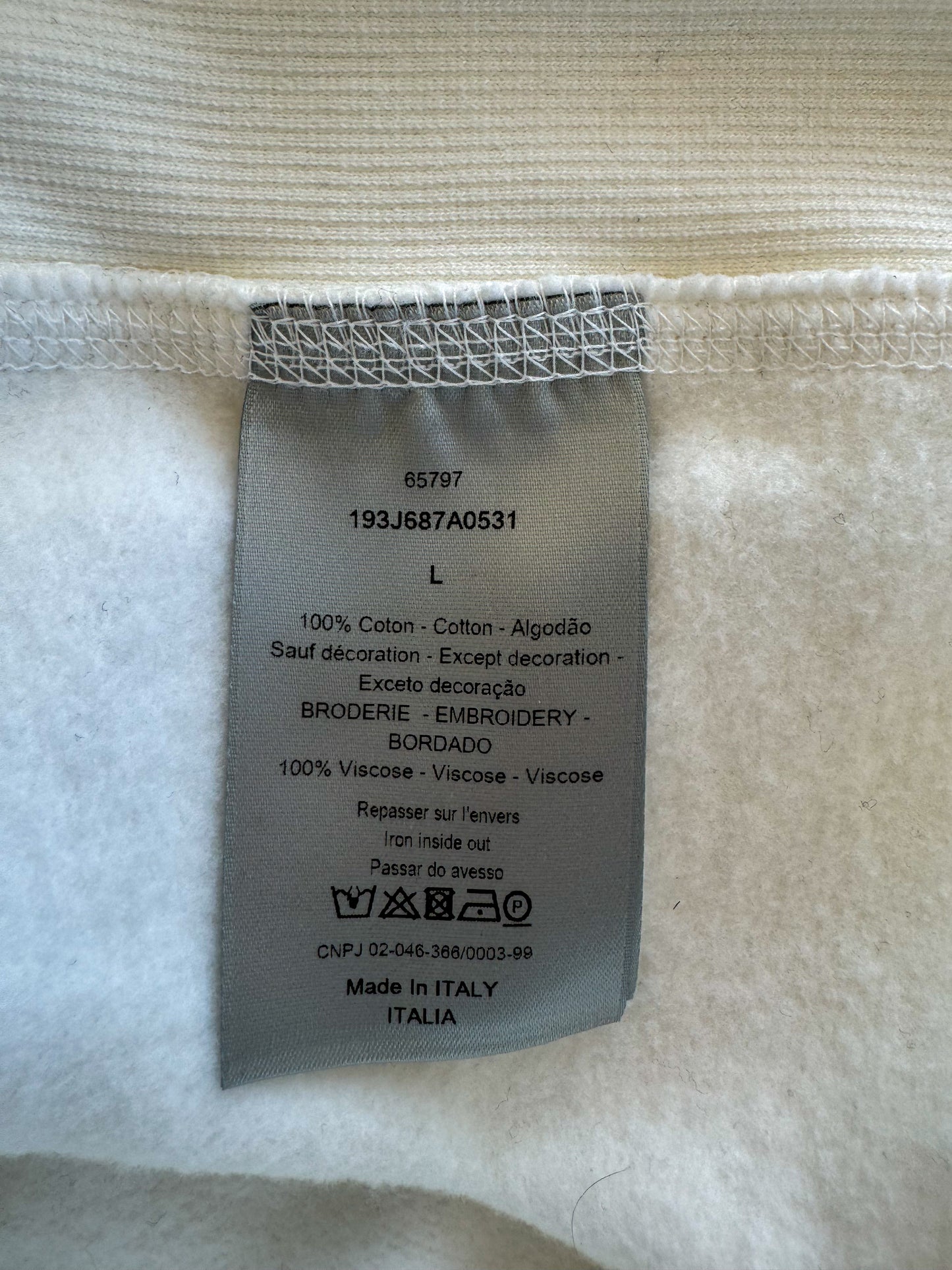 Dior Kenny Scharf White & Black Logo Sweater