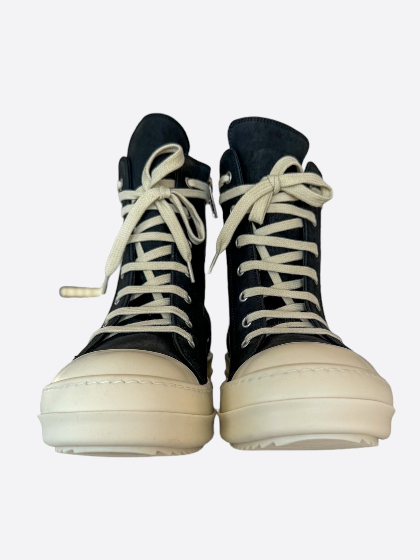 Rick Owens Black & White Hightop Sneakers