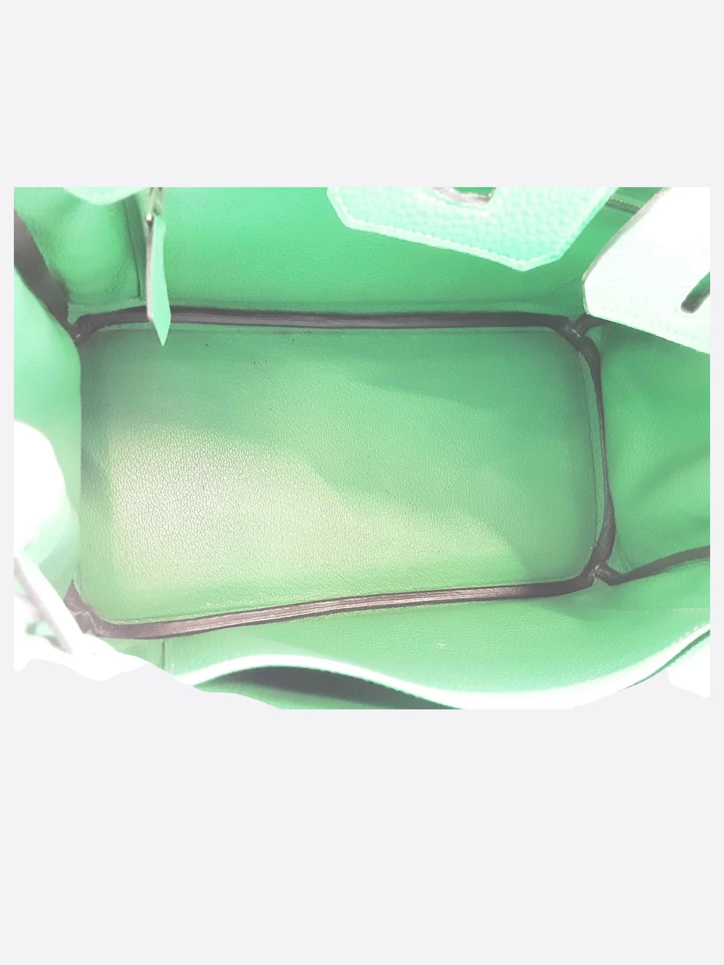 Hermes Bamboo Green Clemence Birkin 25