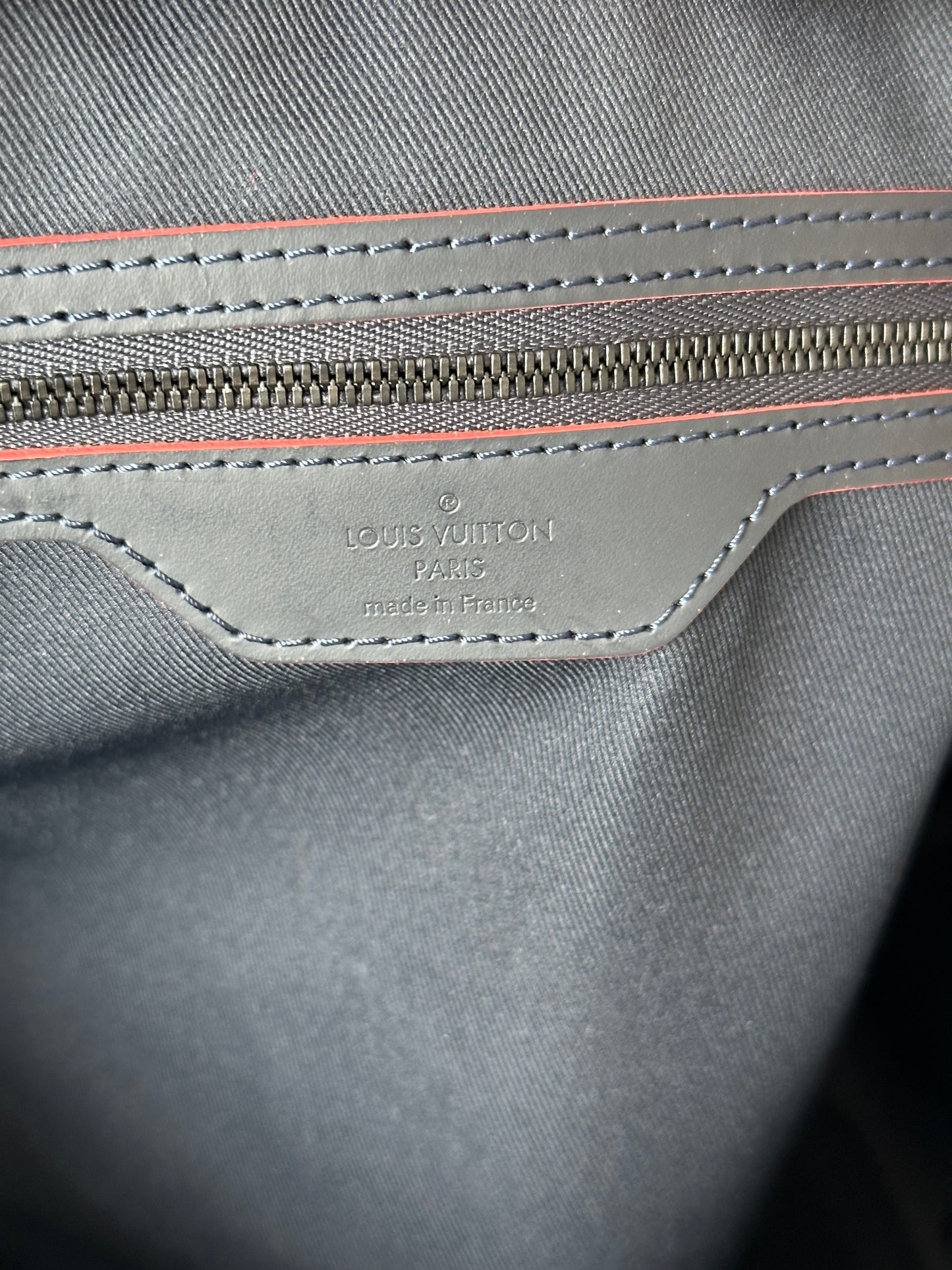 Louis Vuitton Navy & White Upside Down Monogram Keepall 50