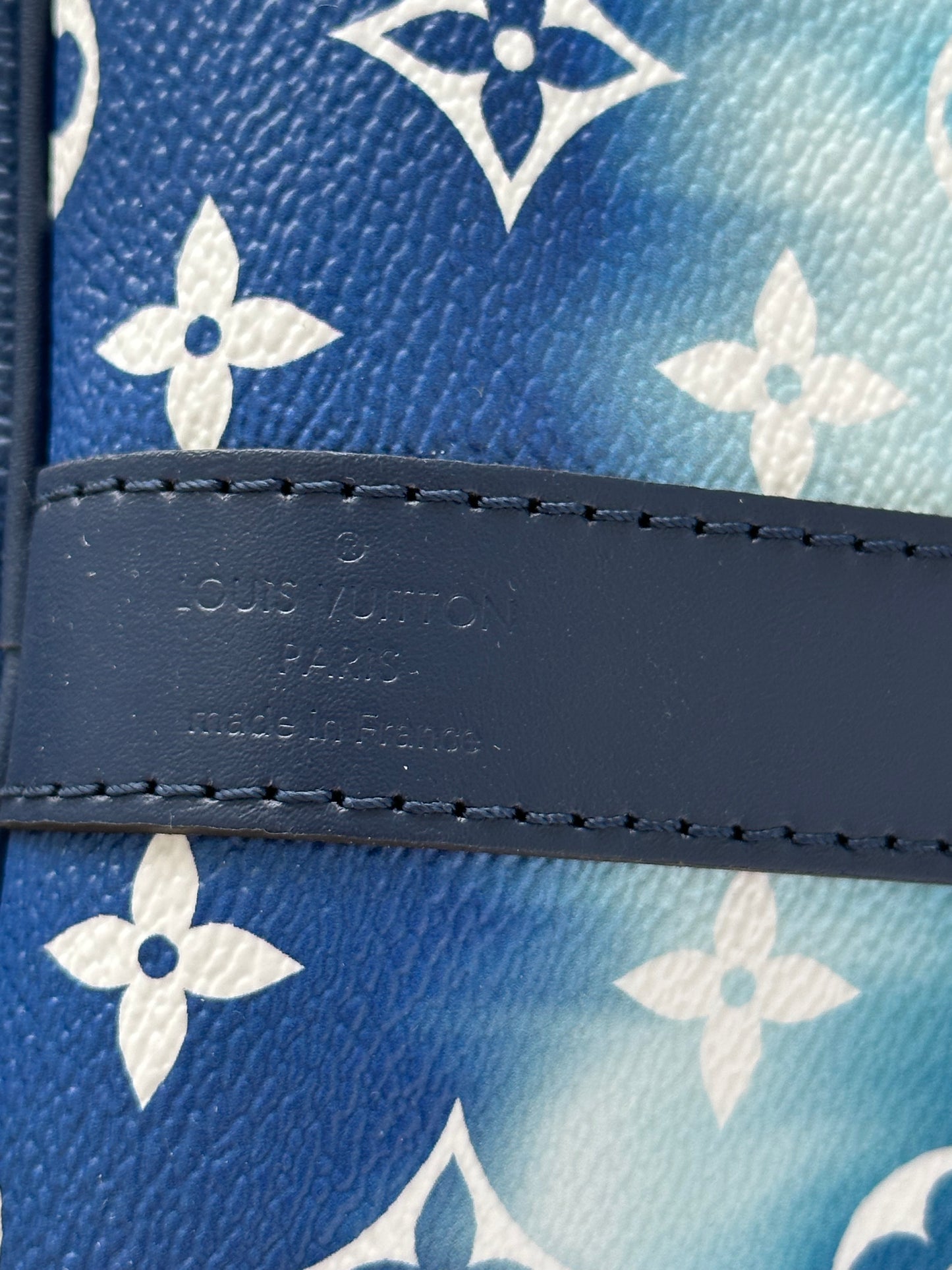 Louis Vuitton Blue & White Escale Monogram Keepall 50