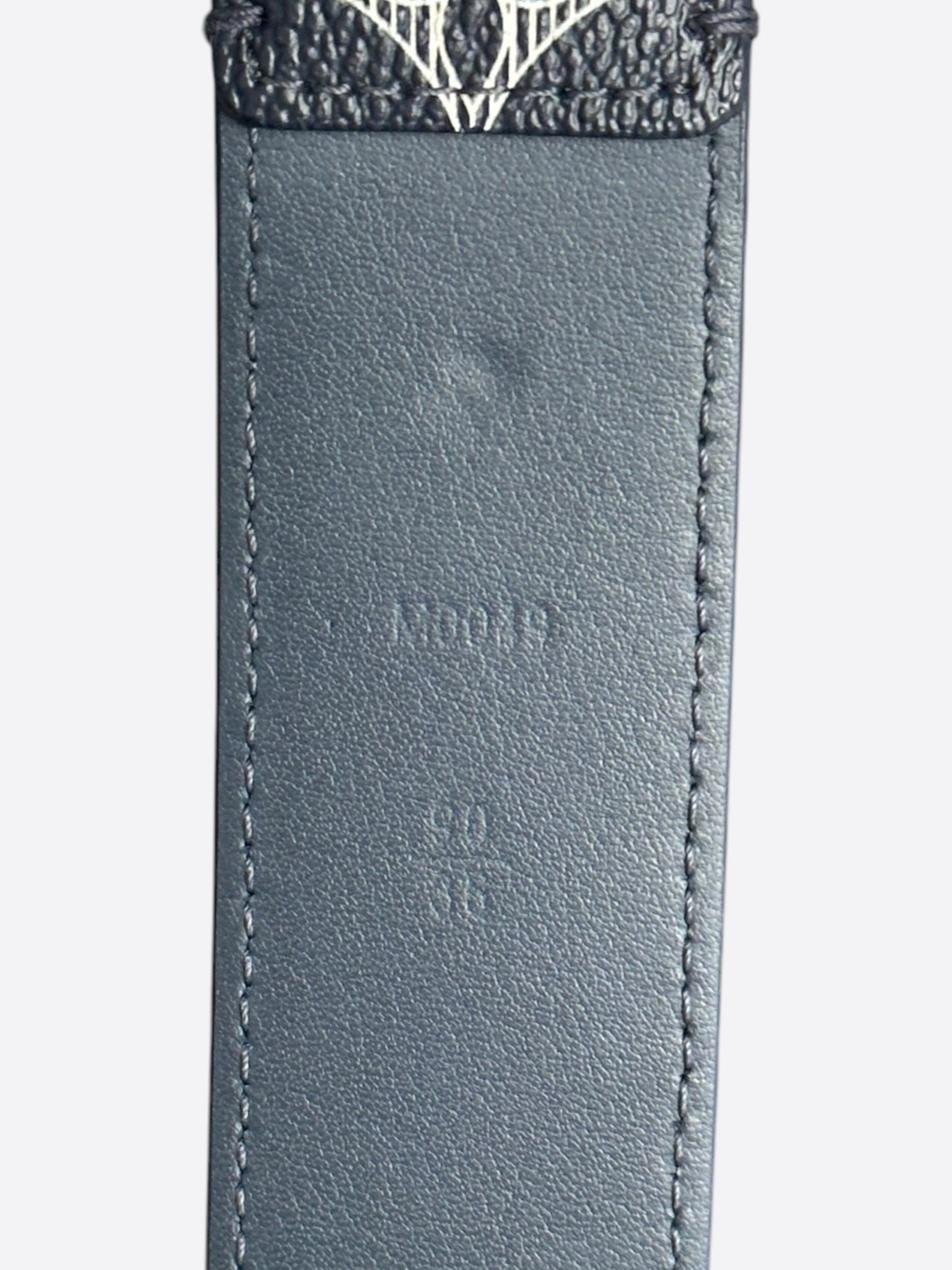Louis Vuitton Navy Blue Monogram Upside Down Belt